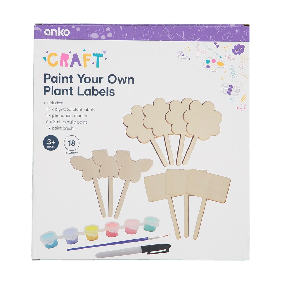 18 Piece Paint Your Own Plant Labels Kmart