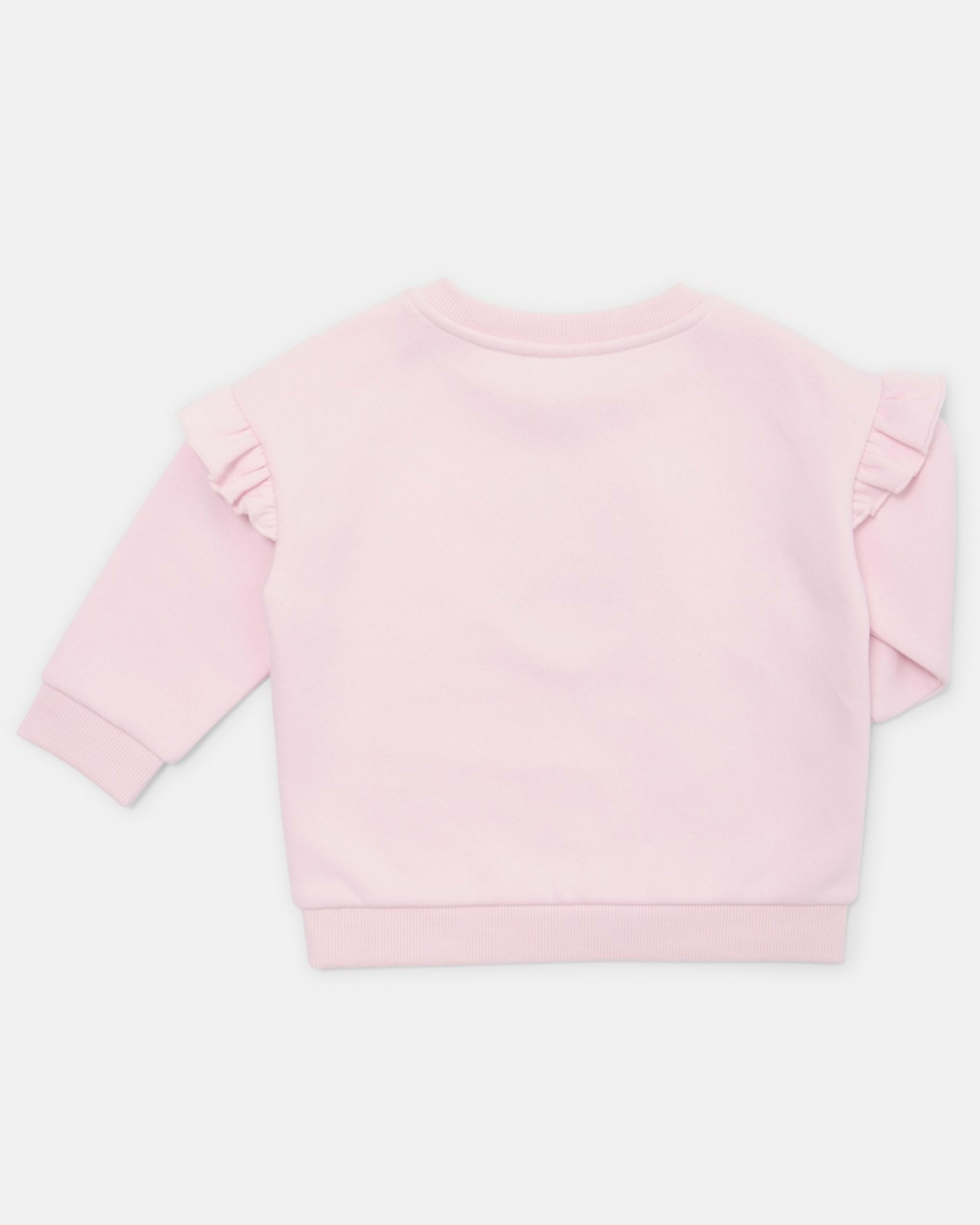 2 Frill Drop Shoulder Sweatshirt Pnk Flower, 2 of 4