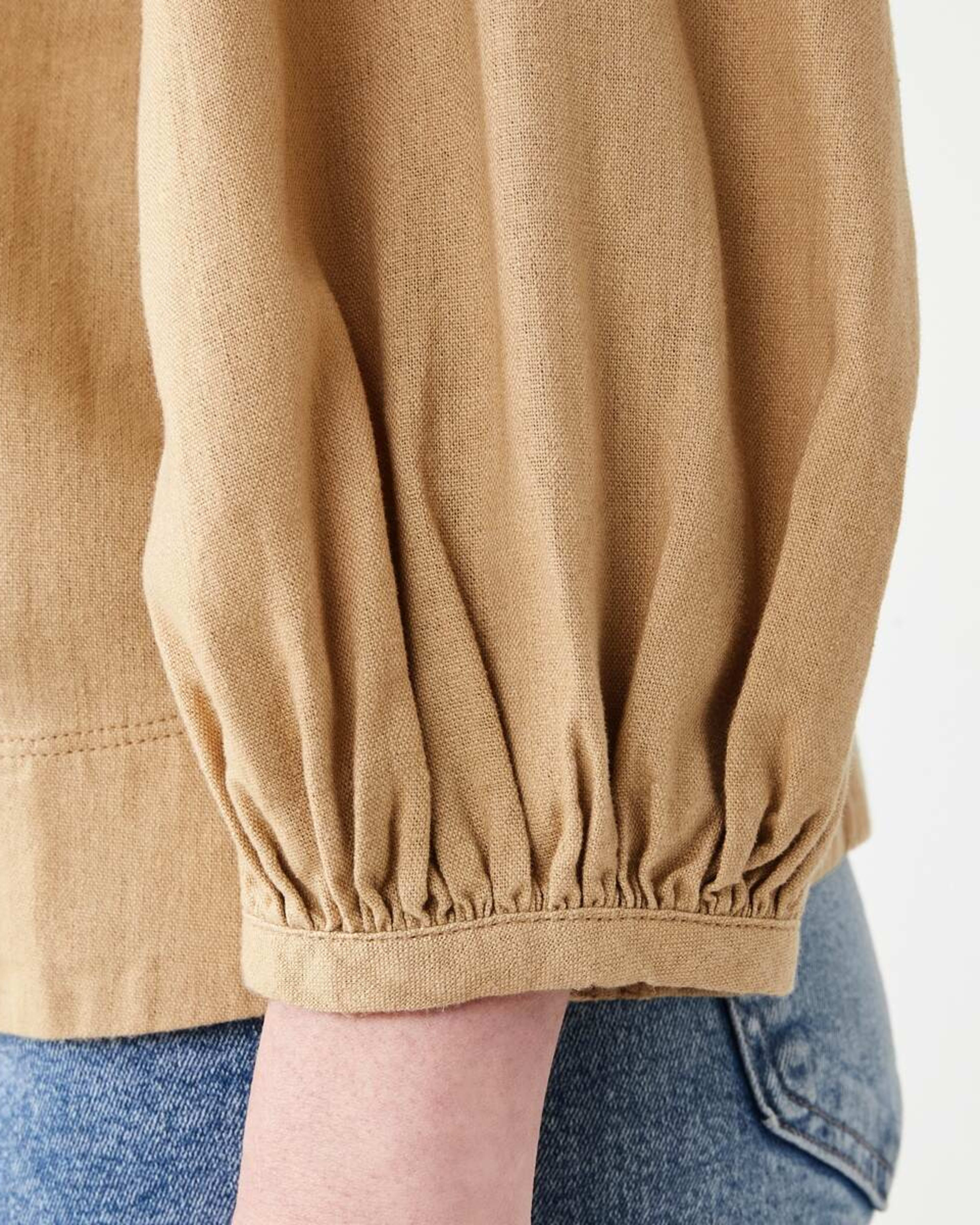 6 Long Sleeve Linen Blend Top LARK, 6 of 6