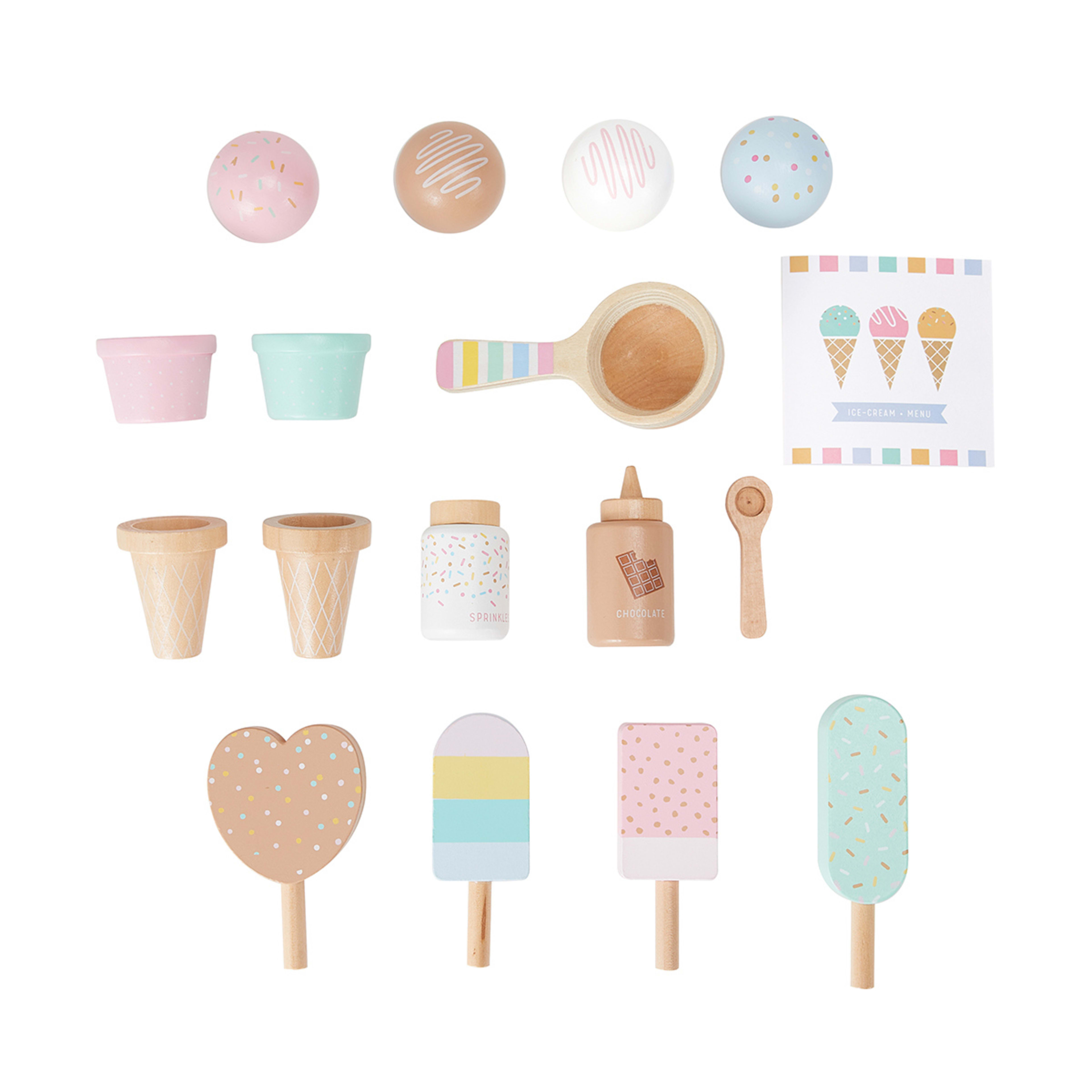 18 Piece Wooden IceCream Shop Kmart
