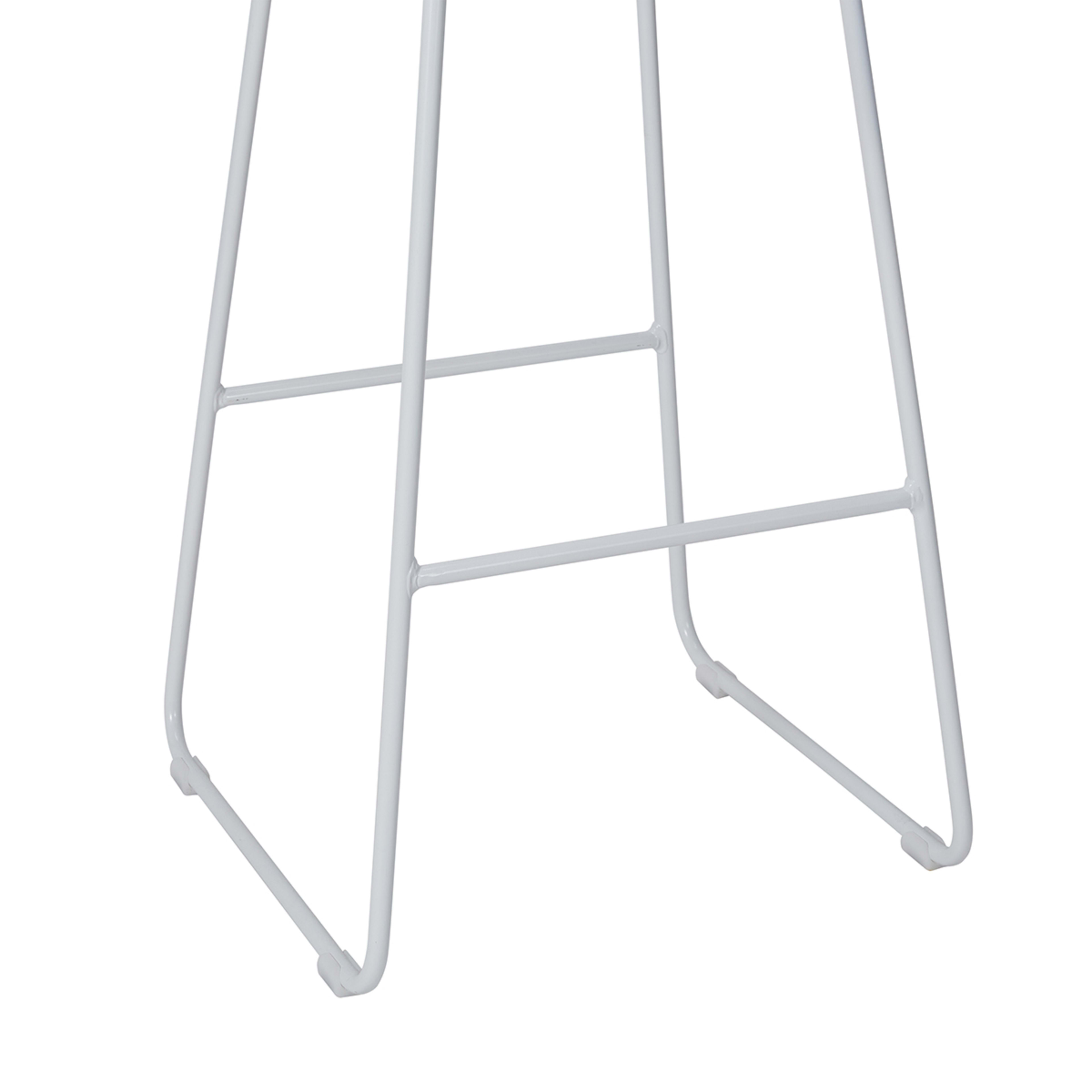 4 71cm Bar Stool - White, 4 of 8