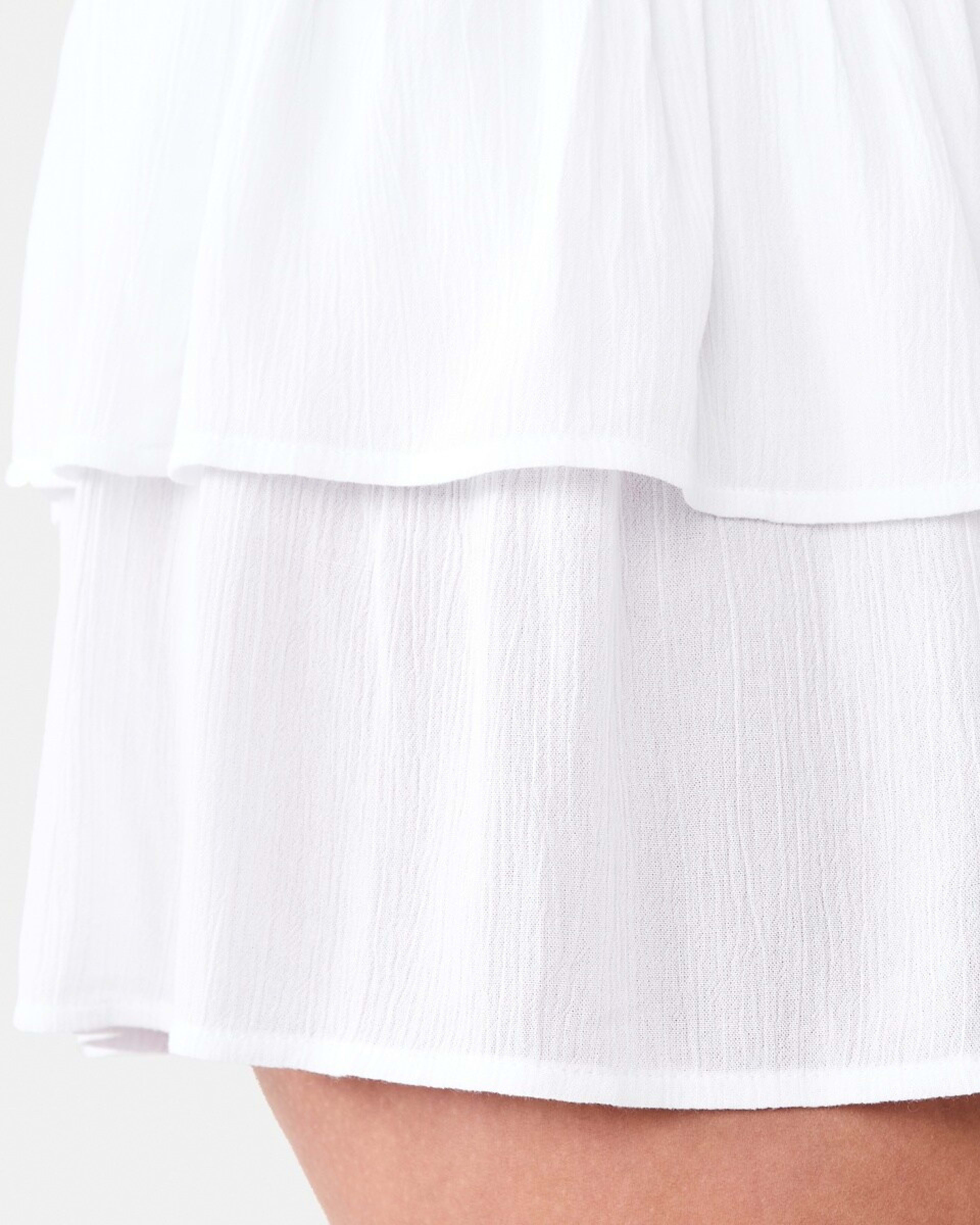 5 Shirred Mini Skirt White, 5 of 6
