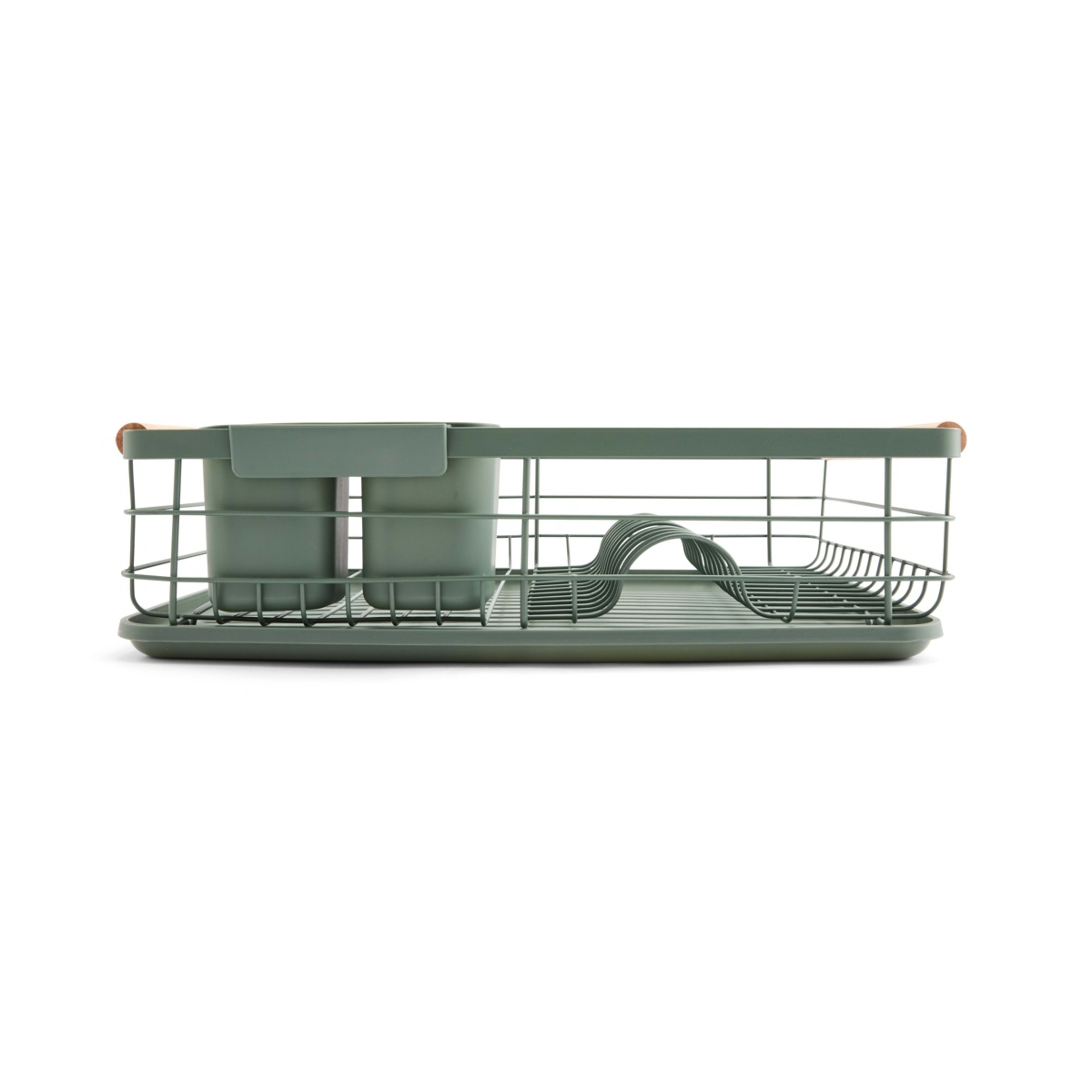7 Green Wooden Handle Dish Rack, 7 of 10