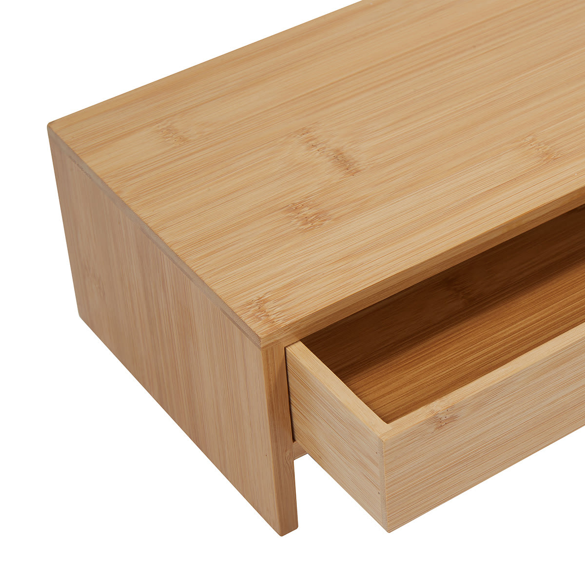 Bamboo Monitor Stand with Drawers Kmart