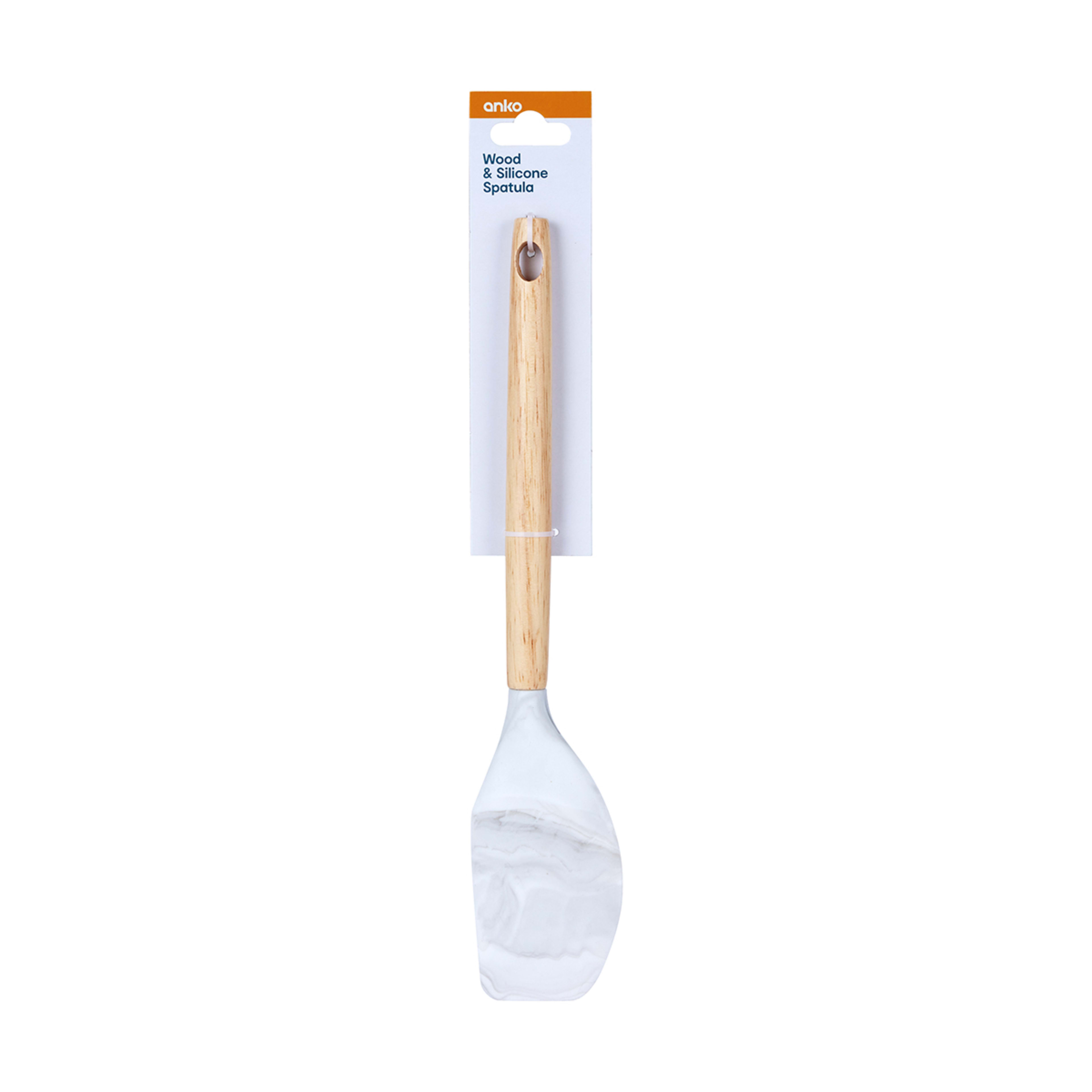 Wood and Silicone Spatula Kmart