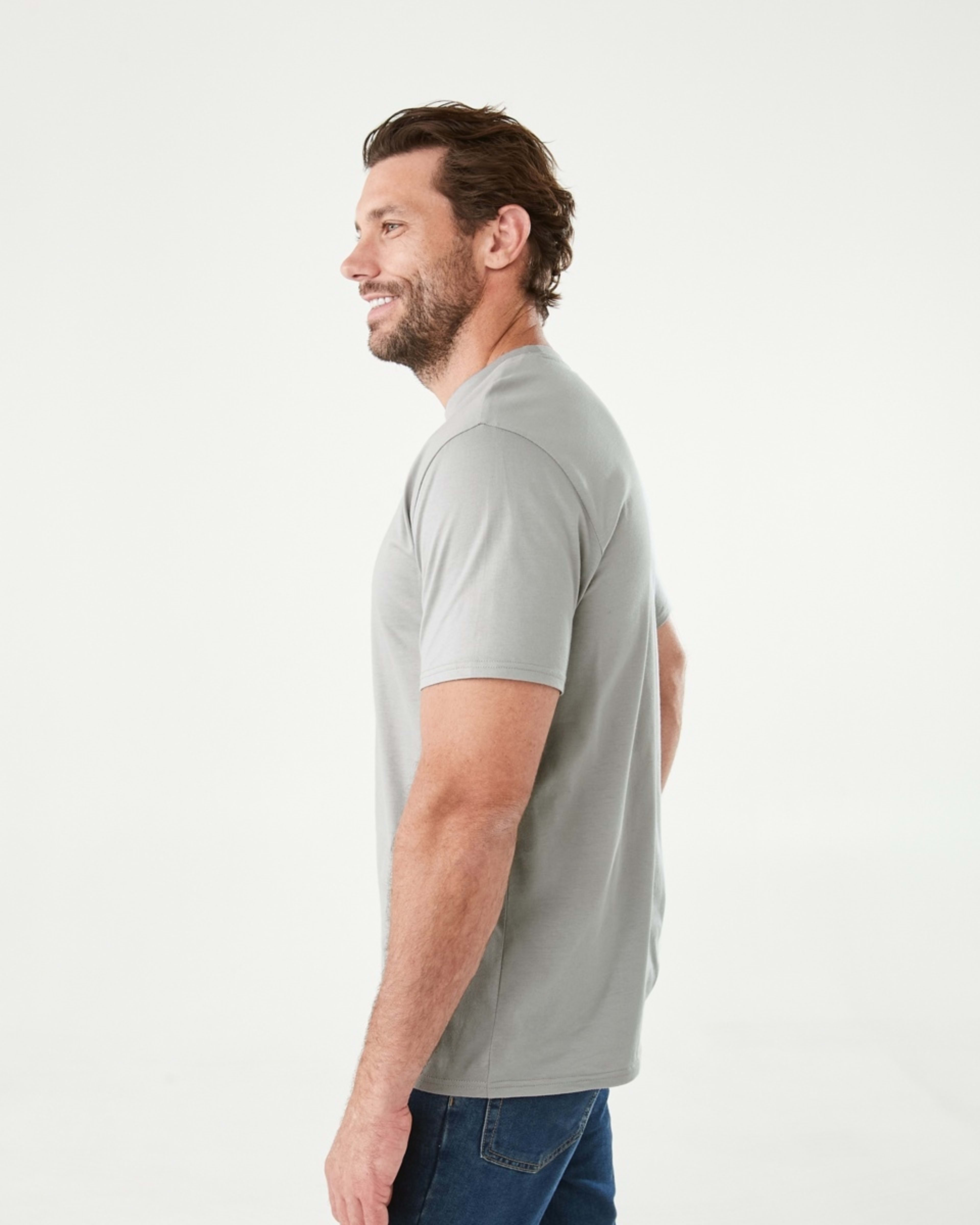 2 Australian Cotton Crew Neck T-shirt Alloy, 2 of 5