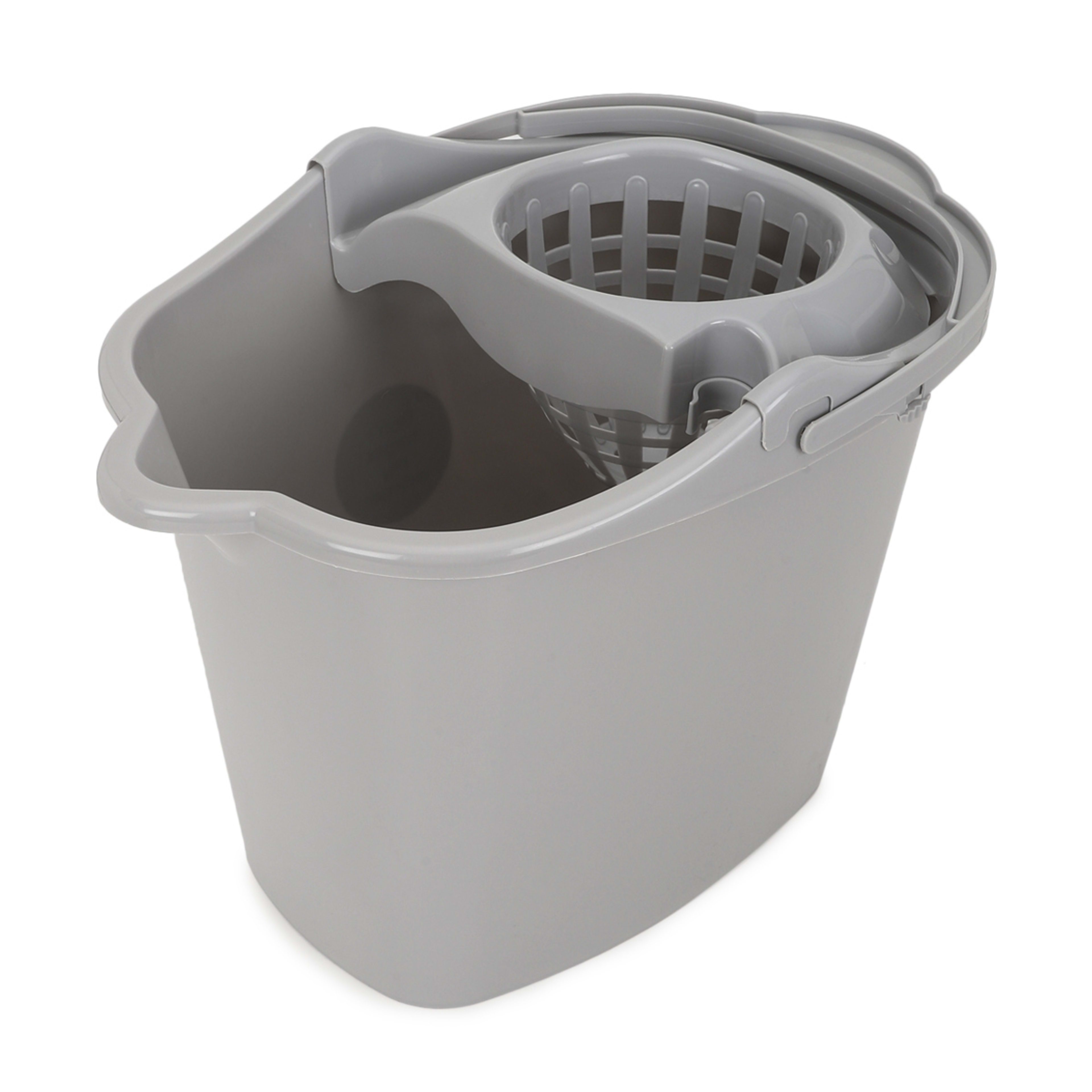 1 15L Bucket with Wringer - Grey, 1 of 9