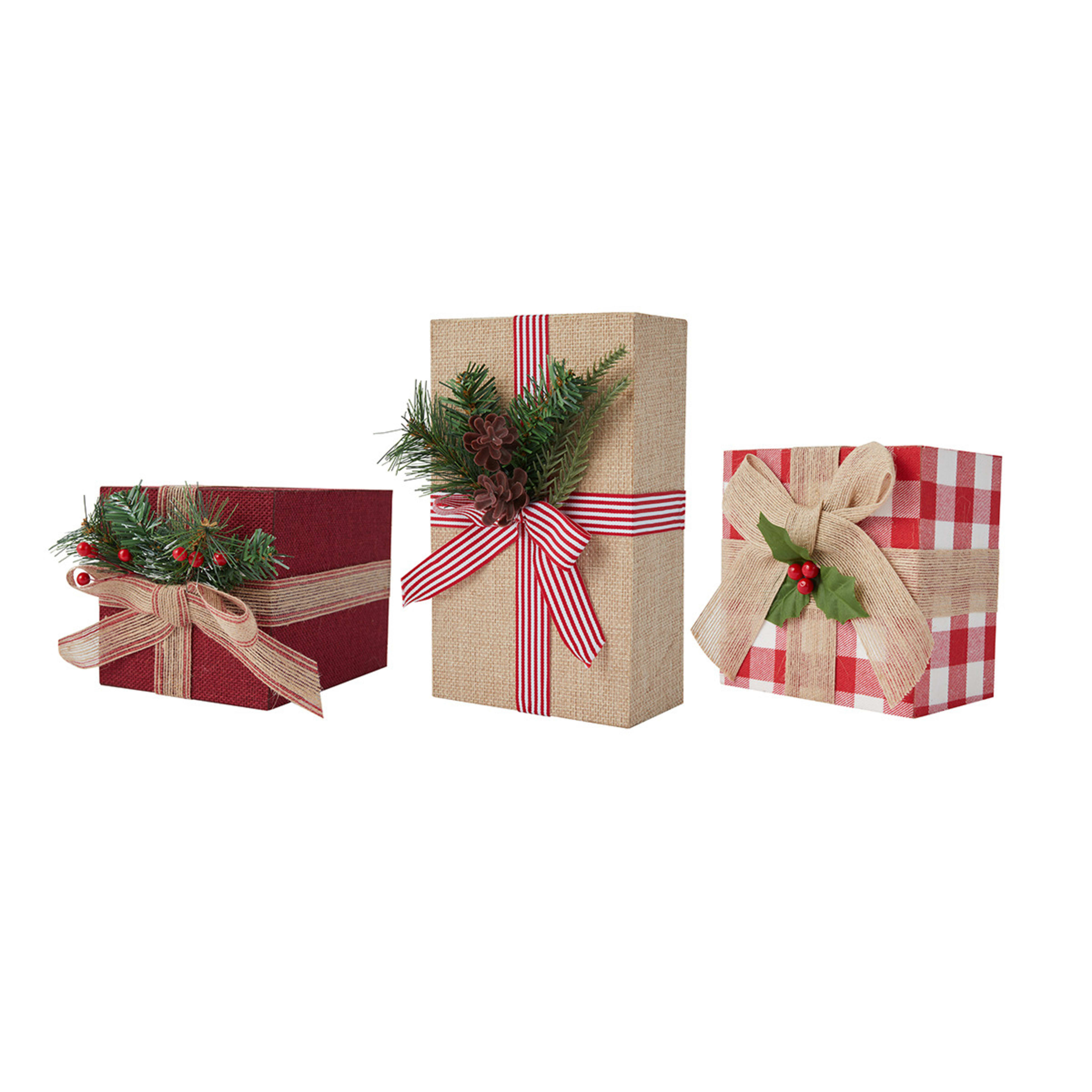 Christmas Tabletop Present Decoration Assorted Kmart