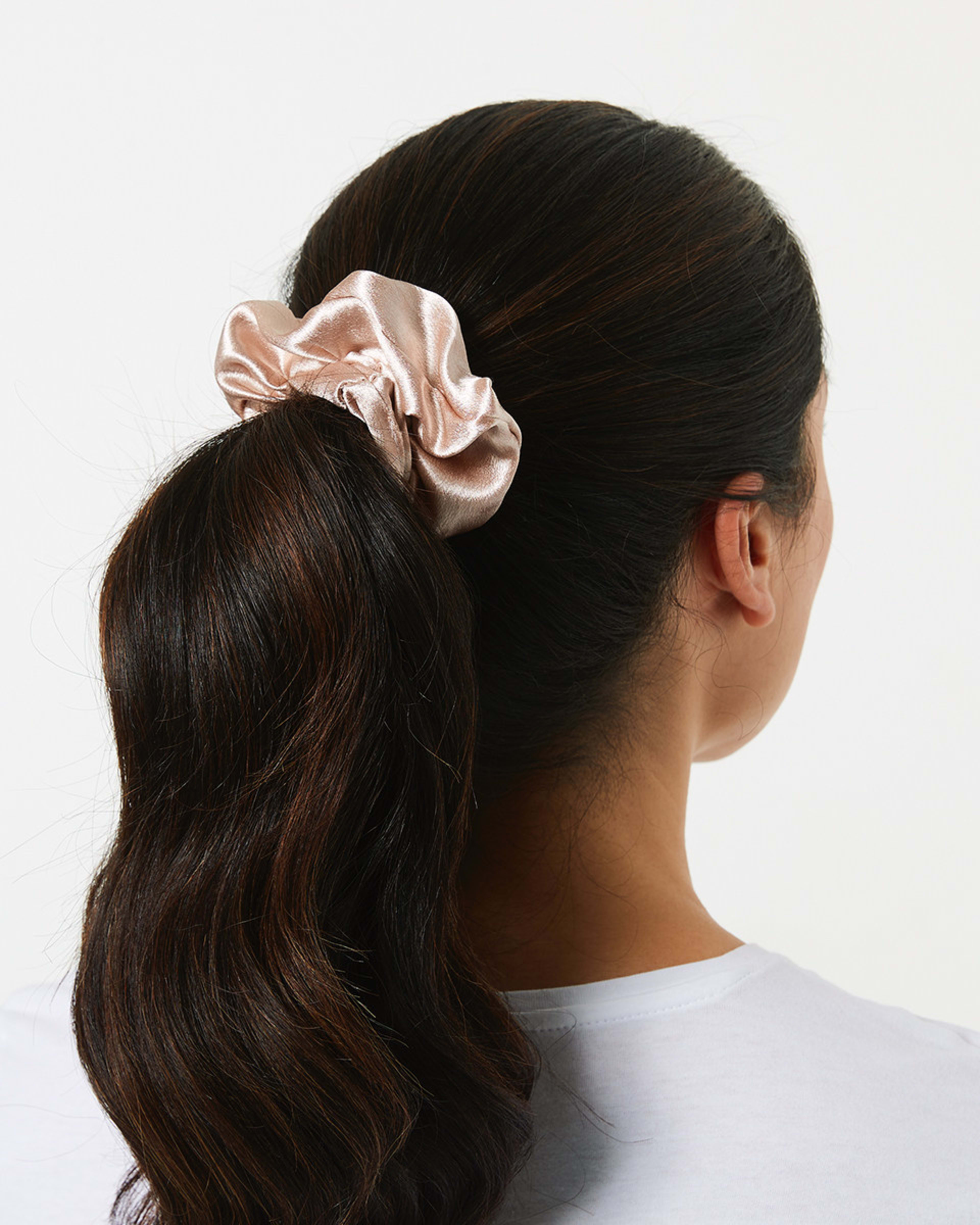 4 3 Pack Textured Hair Scrunchies - Beige Beige, 4 of 5