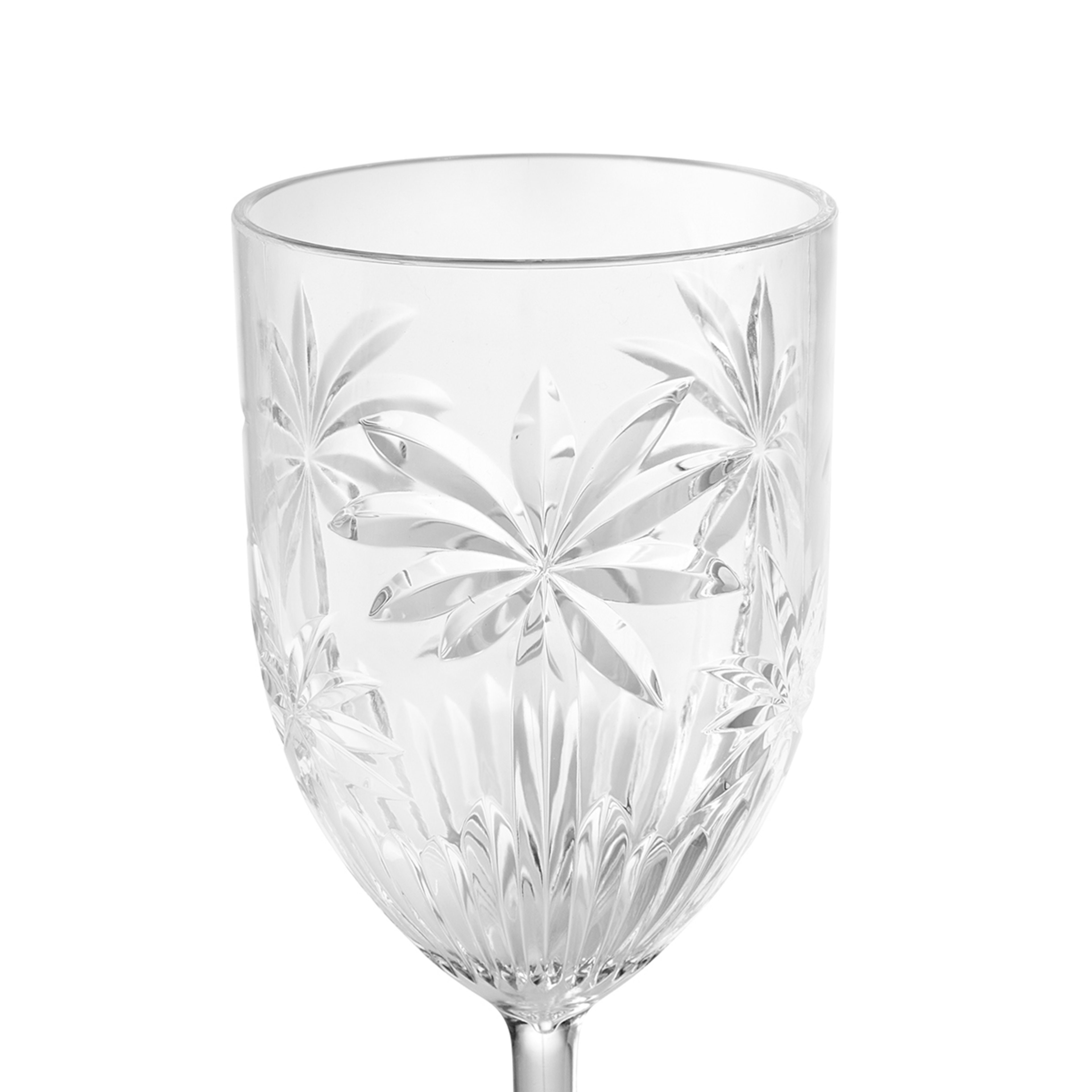 4 4 Clear Palm Acrylic Wine Glasses, 4 of 6