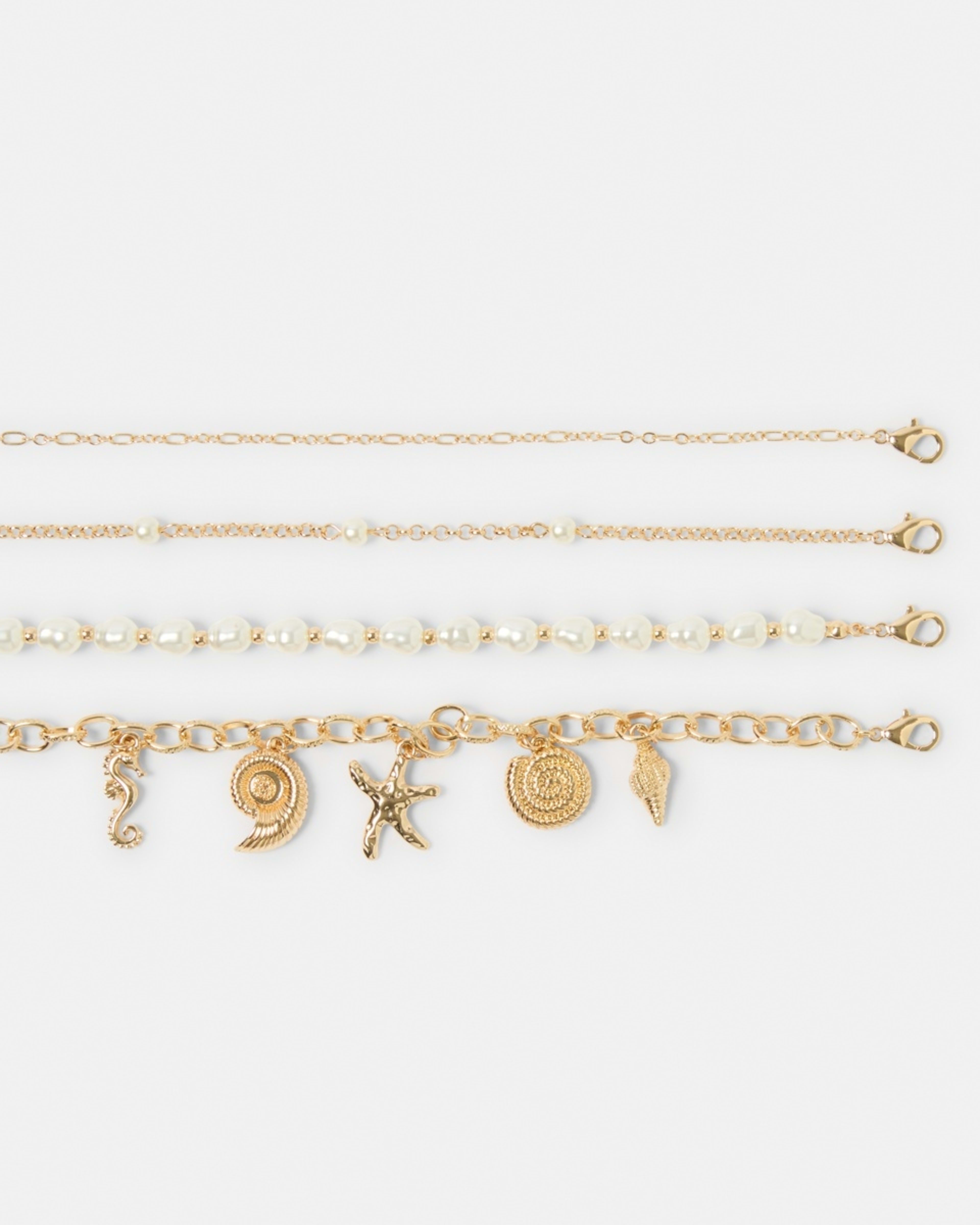 3 Multipack Beach Bracelet - Gold Tone Gold, 3 of 5