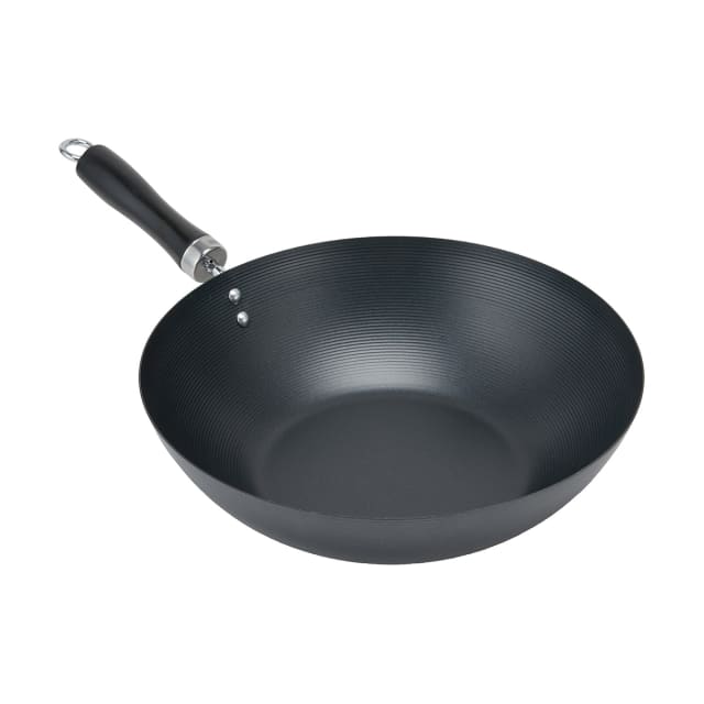 30cm Carbon Steel NonStick Stirfry Wok Kmart