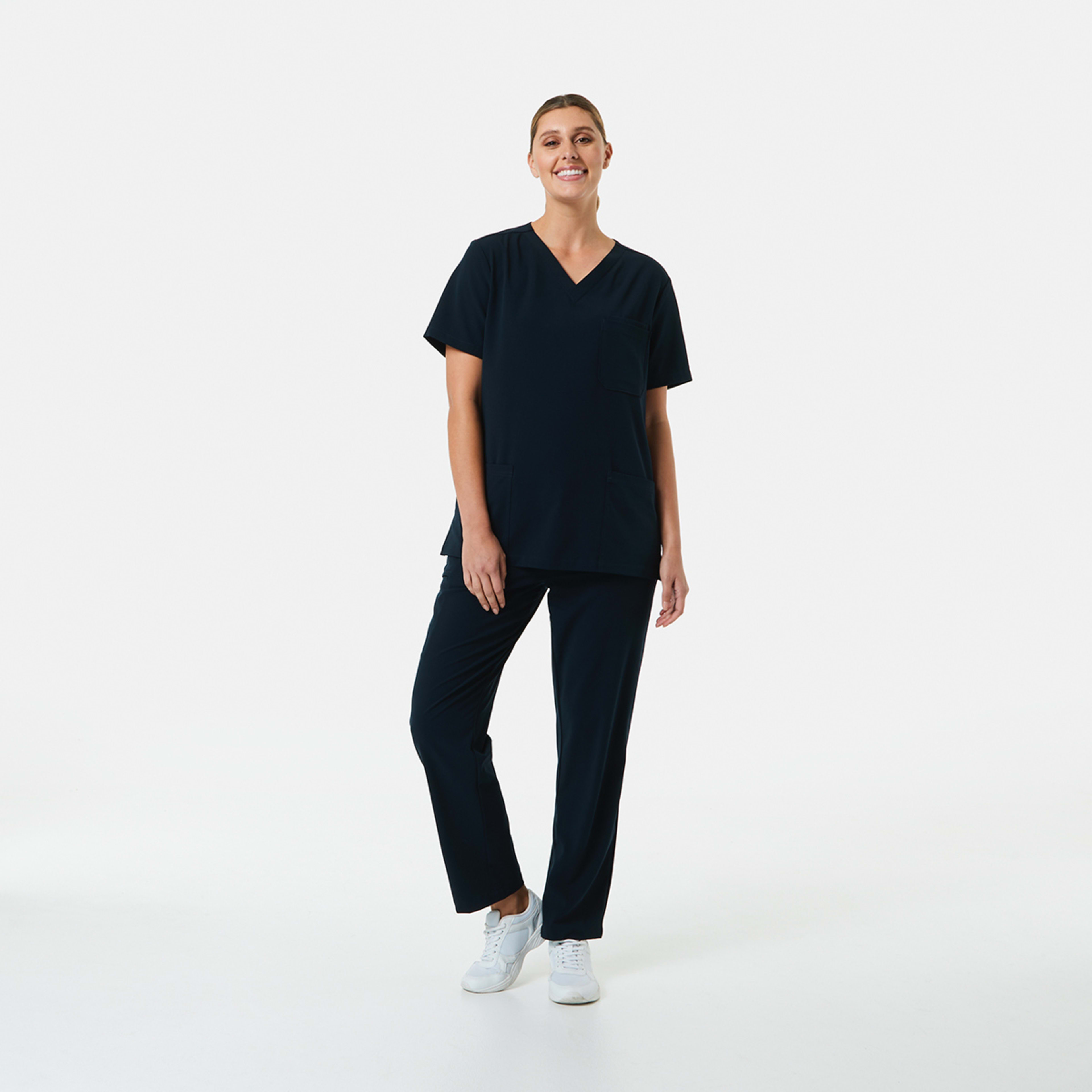 9 Work Short Sleeve Scrub Top Parisian Night, 9 of 9