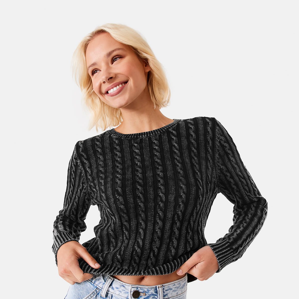 Crop Cable Jumper Kmart