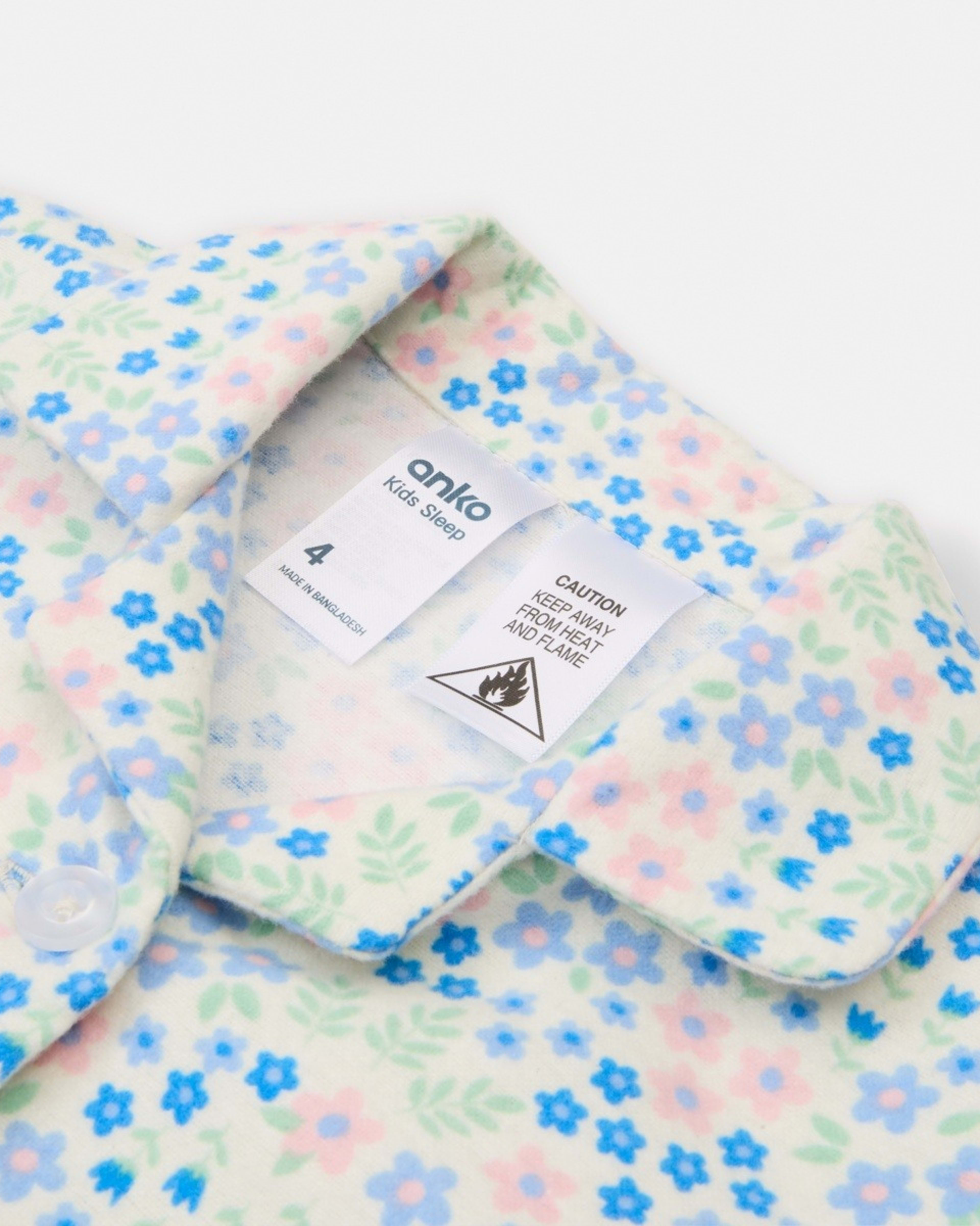 9 Flannelette Pyjama Set Wht Floral, 9 of 10