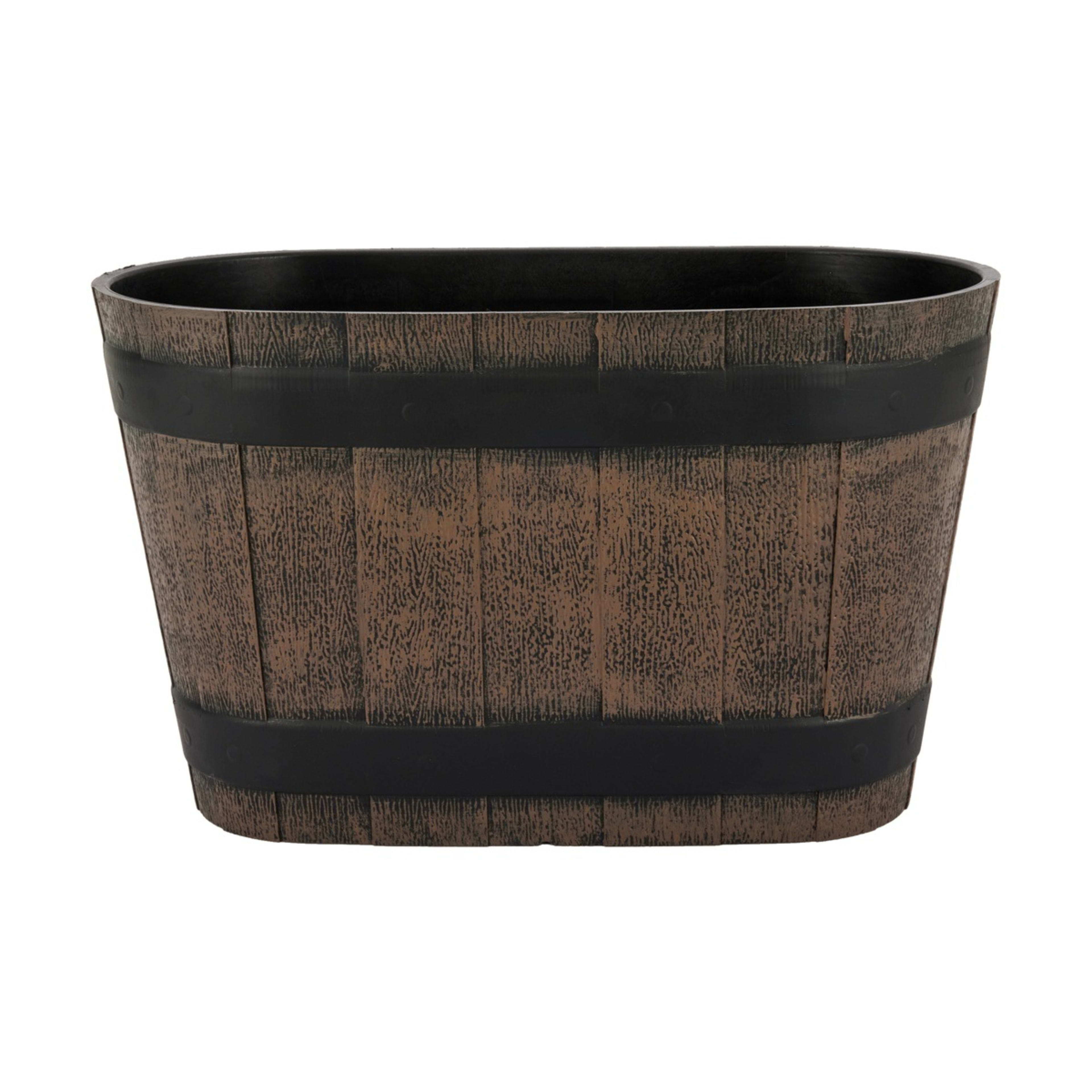 1 Oval Barrel Planter, 1 of 6