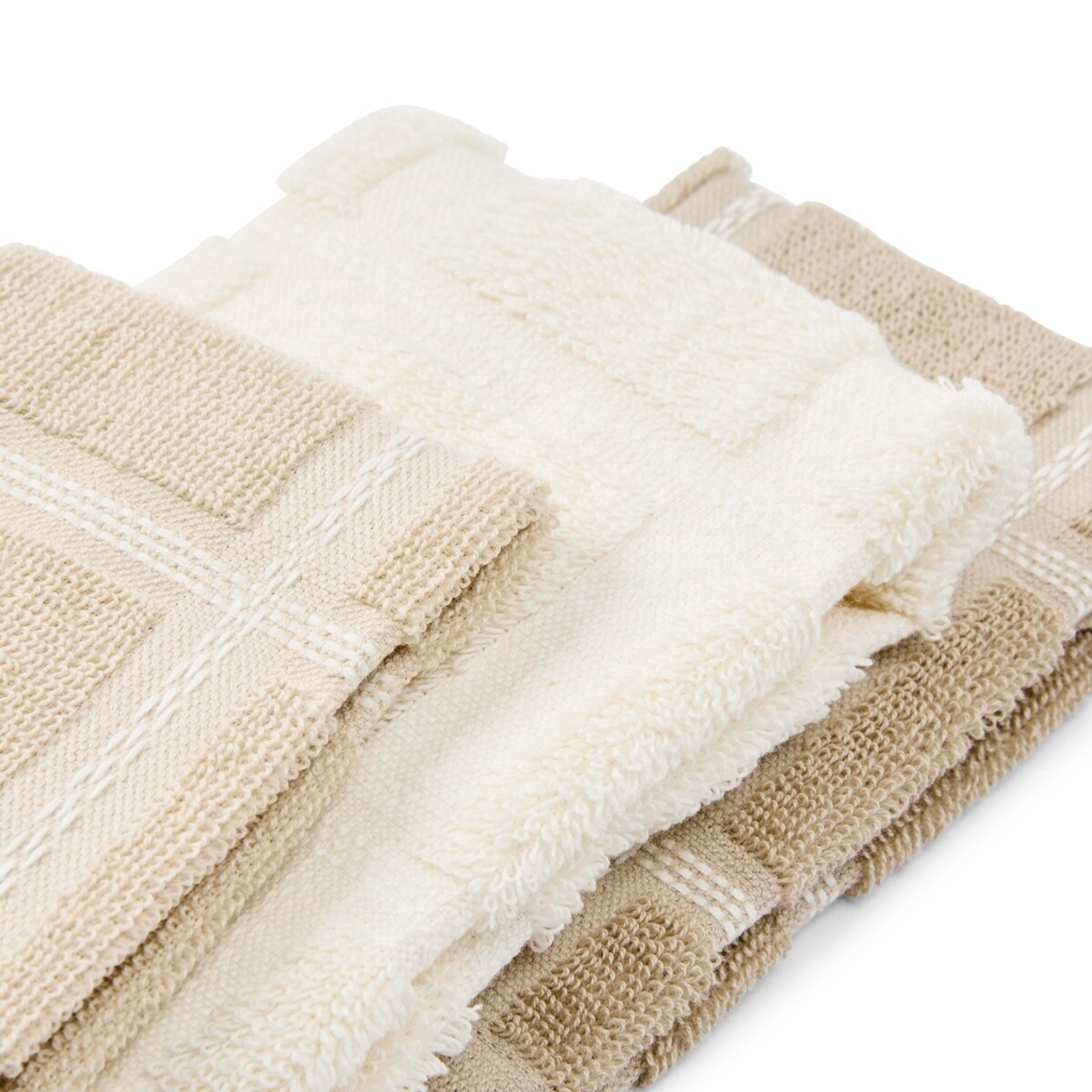 3 Pack of 3 Terry Dish Cloths - Natural, 3 of 6