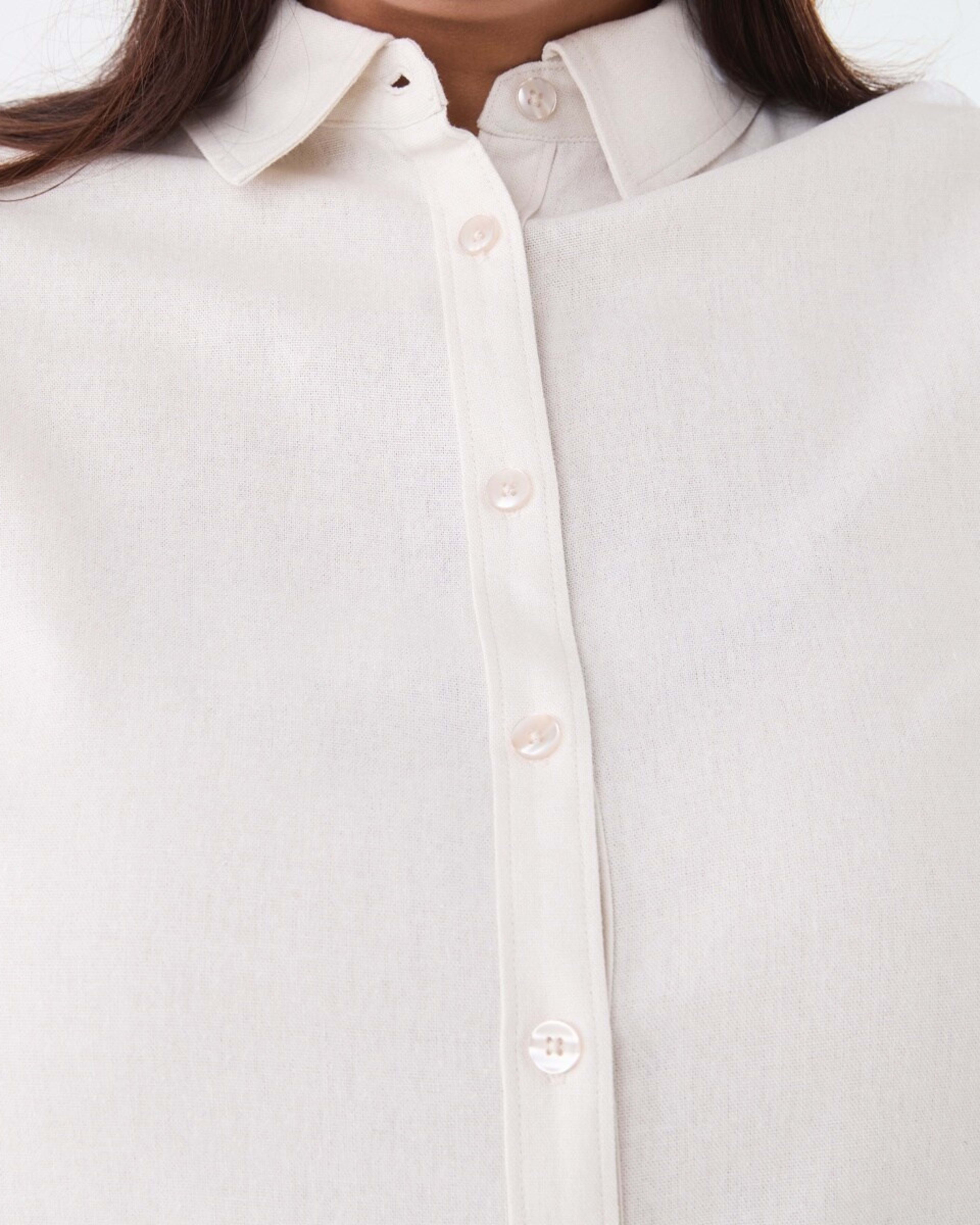 5 Curve Long Sleeve Shirt NATURAL BEIGE, 5 of 6