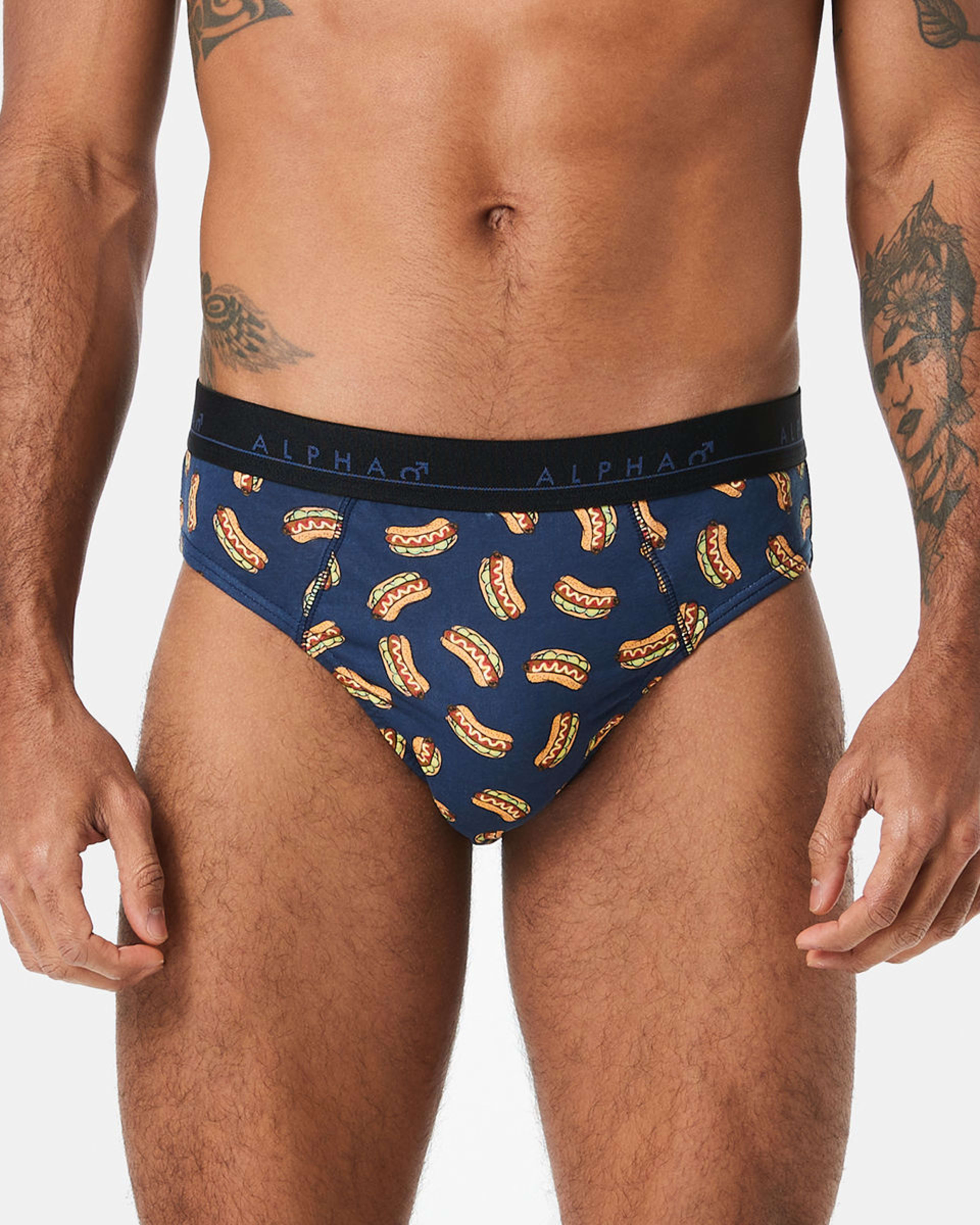 5 5 Pack Printed Briefs Dogs Taco Pizza Multi, 5 of 10
