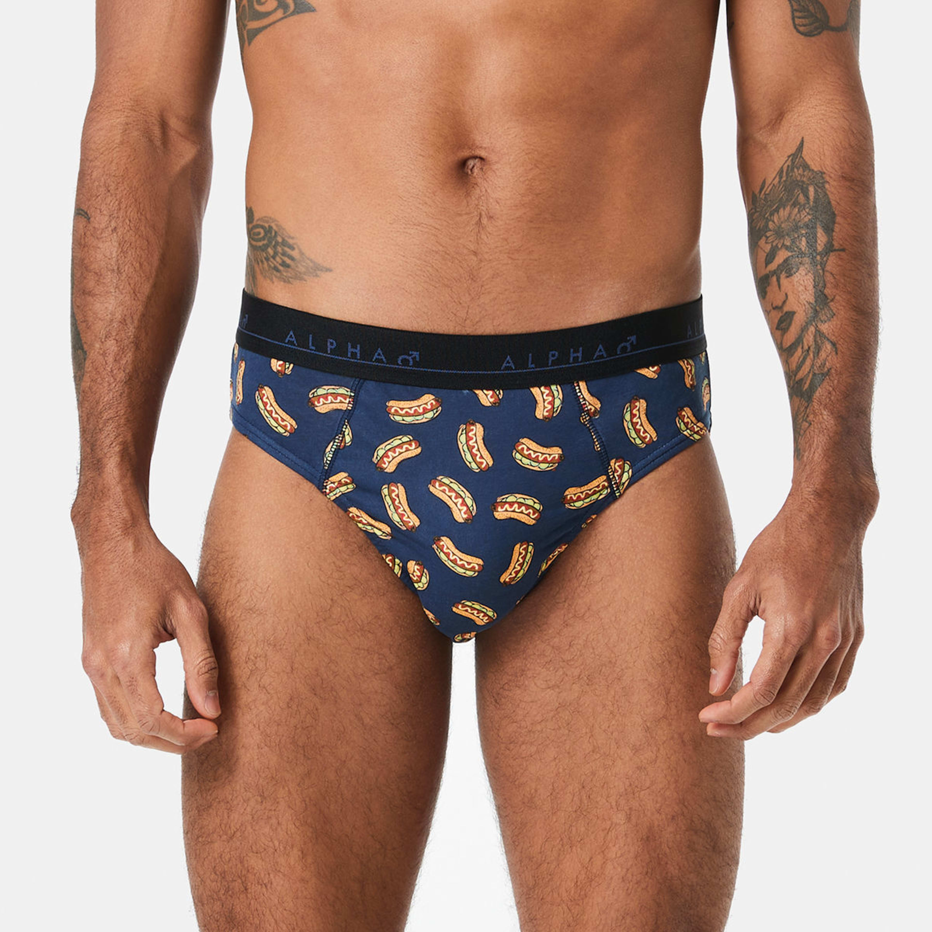 5 5 Pack Printed Briefs Dogs Taco Pizza Multi, 5 of 10