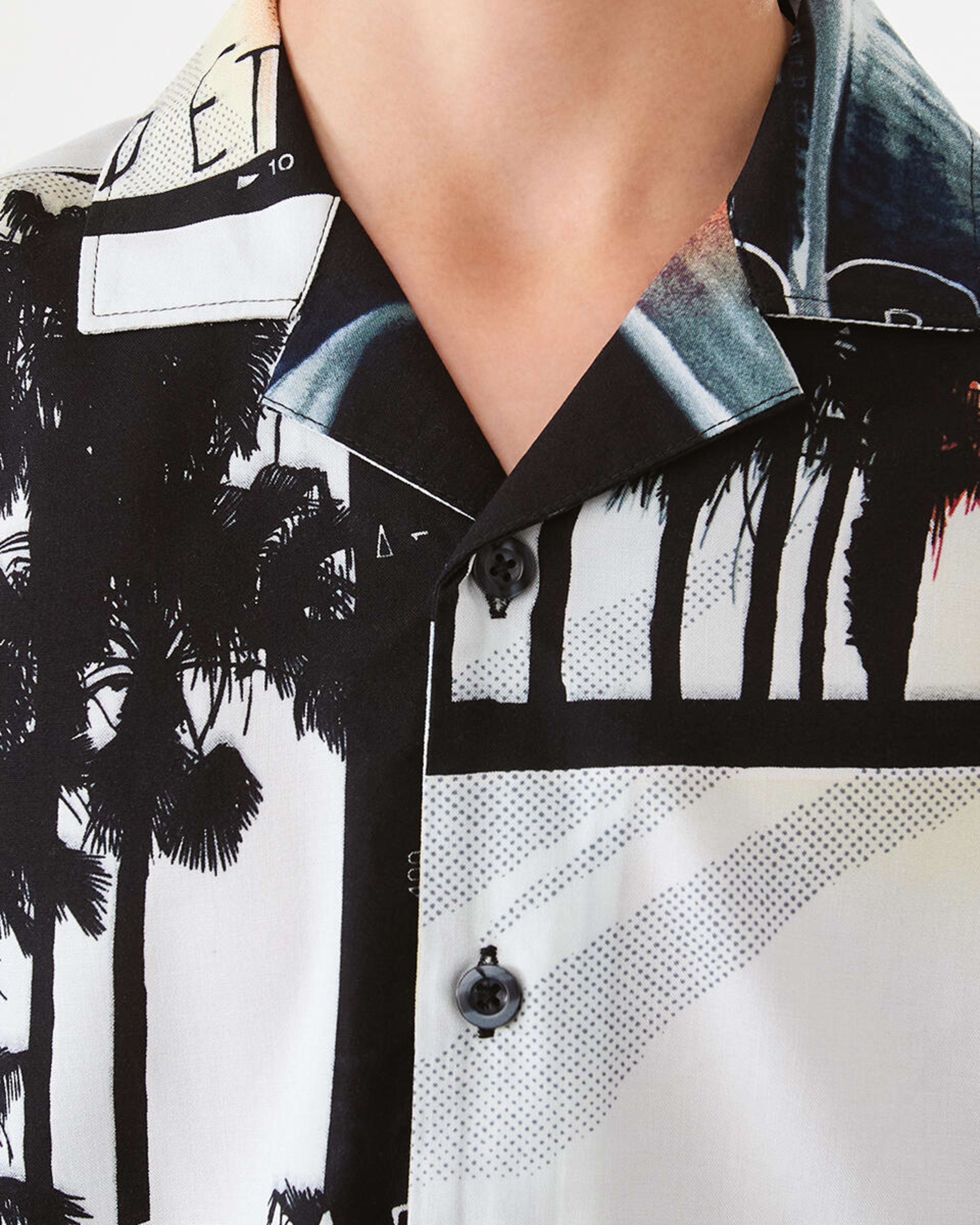 4 Short Sleeve Resort Shirt Wht Plmskt, 4 of 9