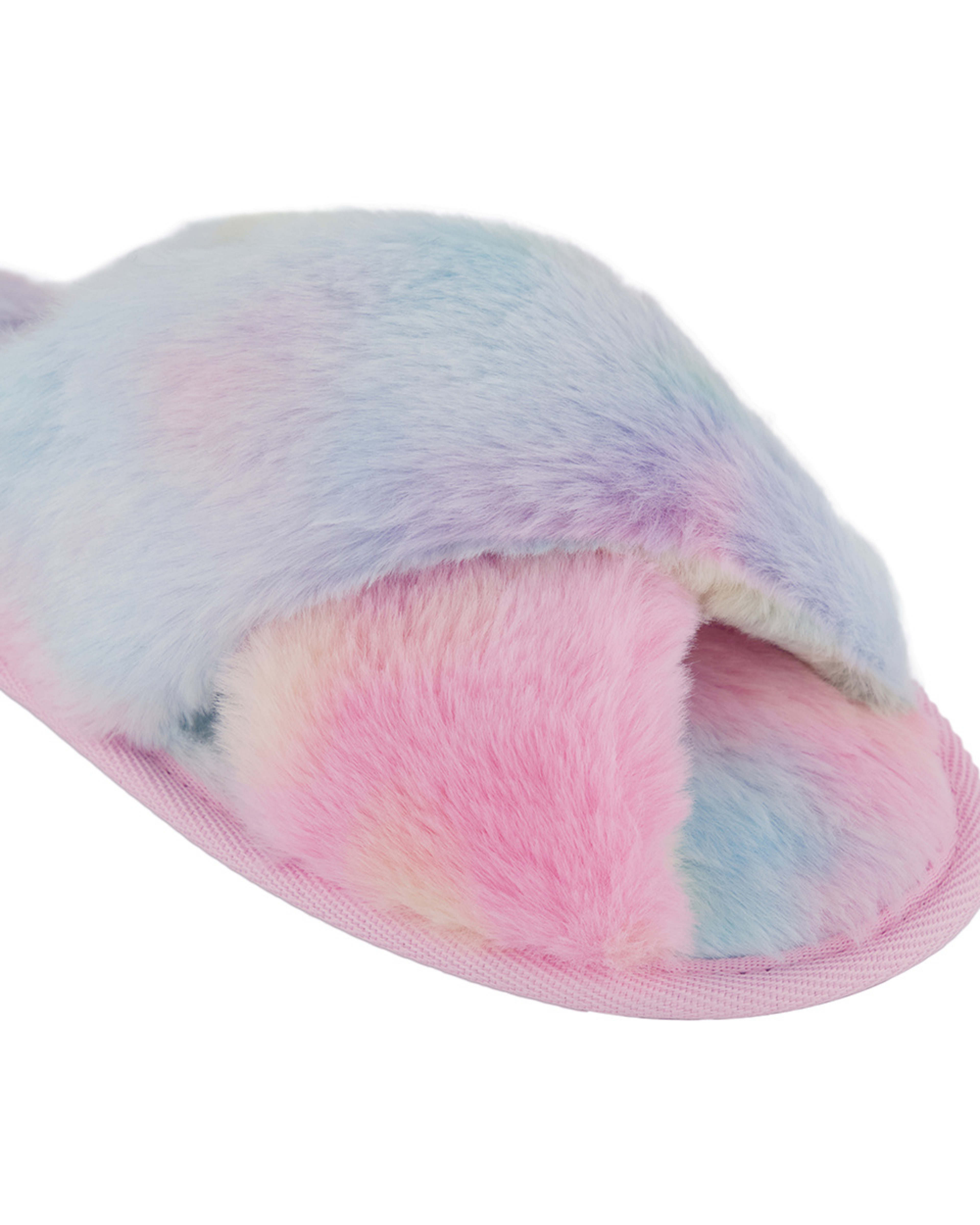 3 Crossover Furry Slippers Tiedye, 3 of 3