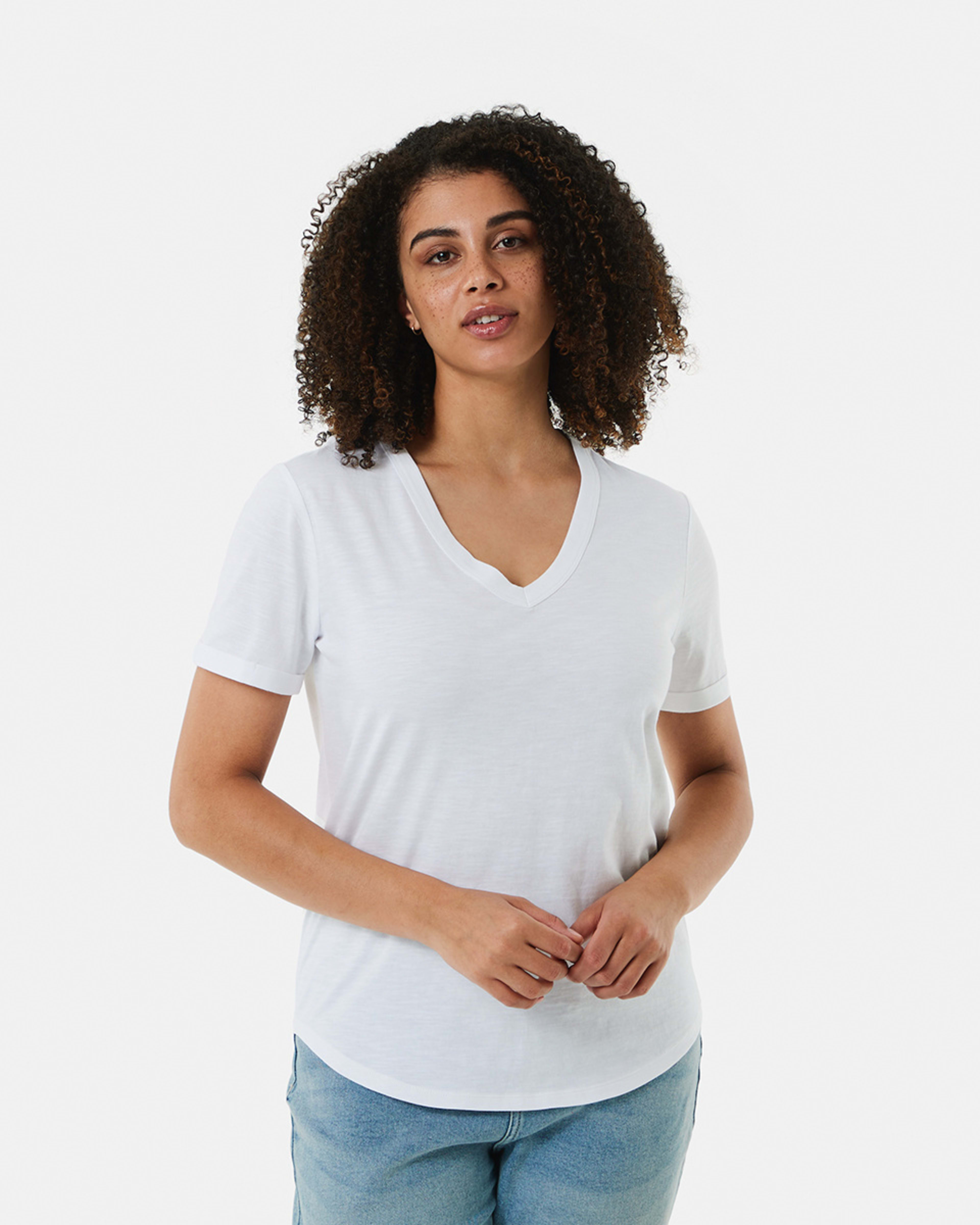 Short Sleeve Slub Vneck Tshirt Kmart NZ