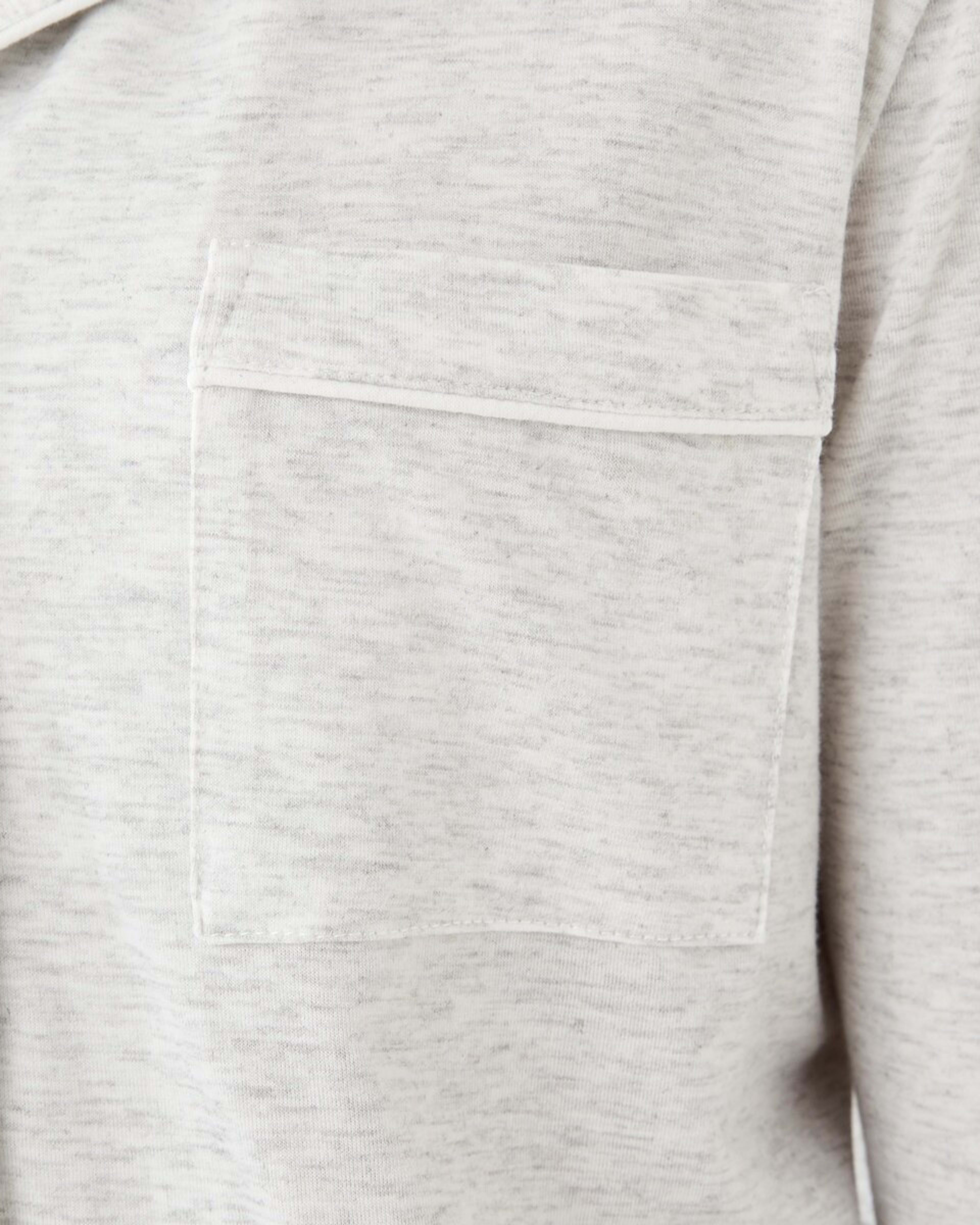 5 Long Sleeve Button Through Pyjama Set White Marle, 5 of 10
