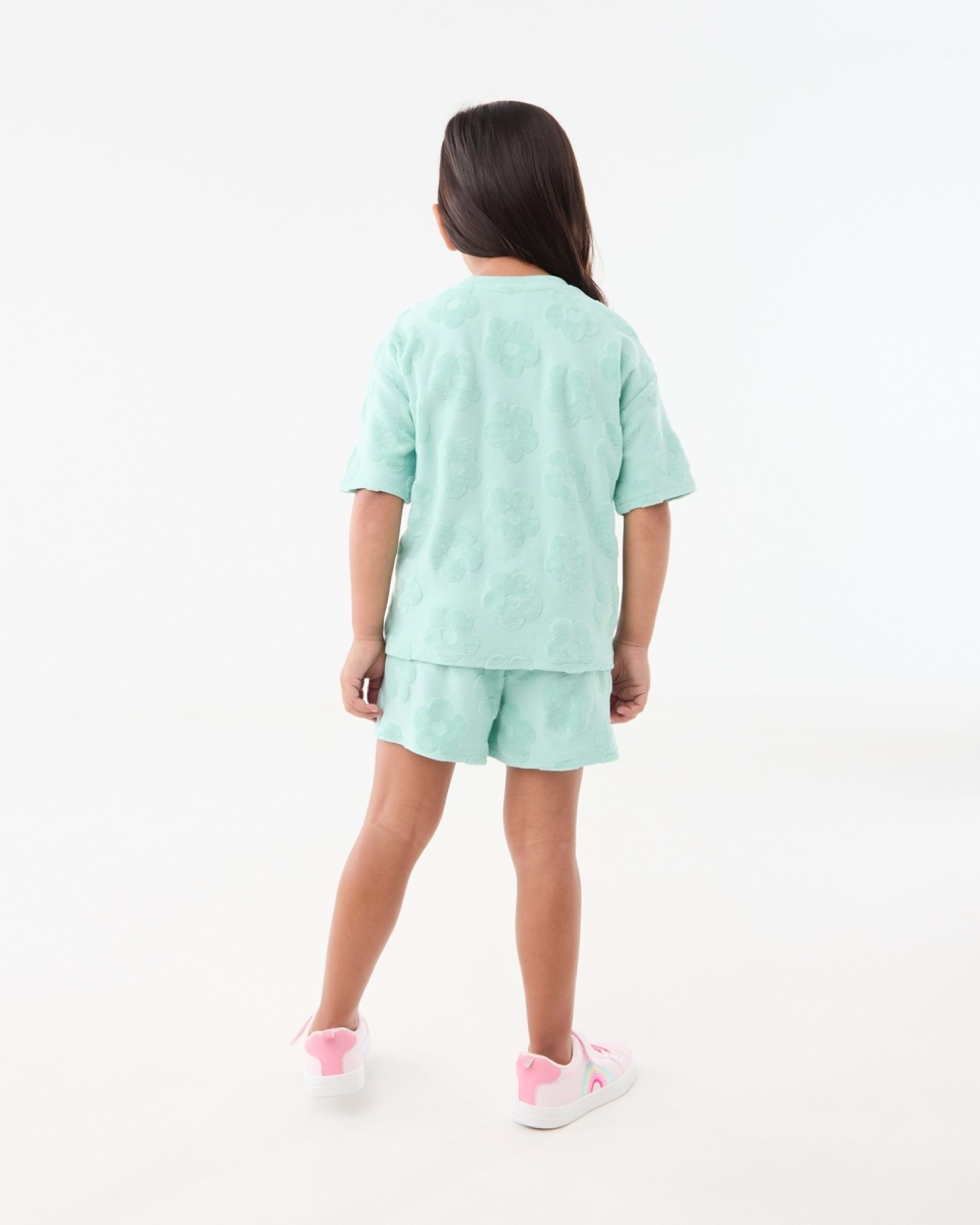6 Short Sleeve Texture T-shirt Grn Daisy, 6 of 8