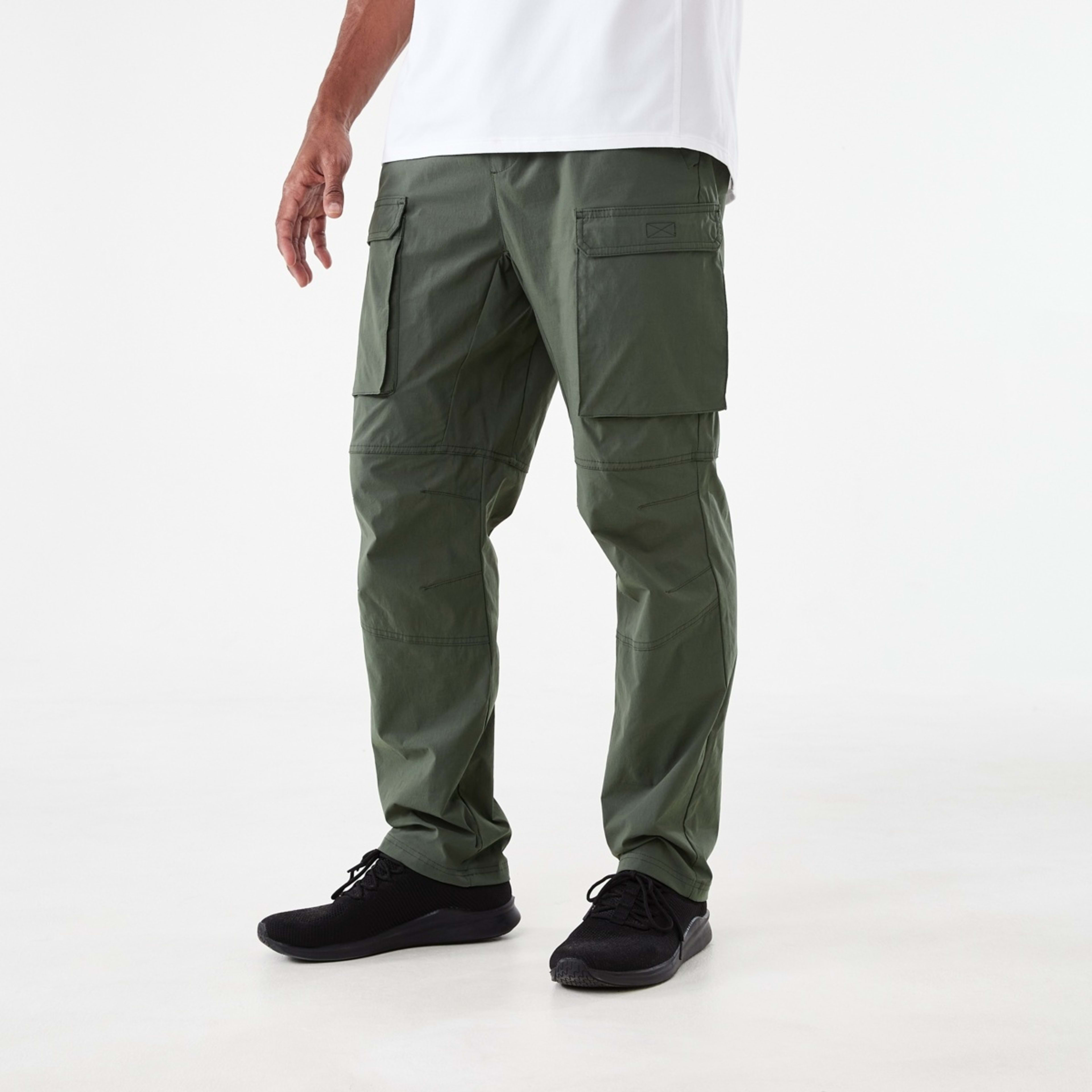 2 Active Mens Woven Cargo Pants Deepest Green, 2 of 6