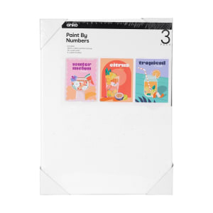 3 Pack Paint by Numbers - Drinks - Kmart