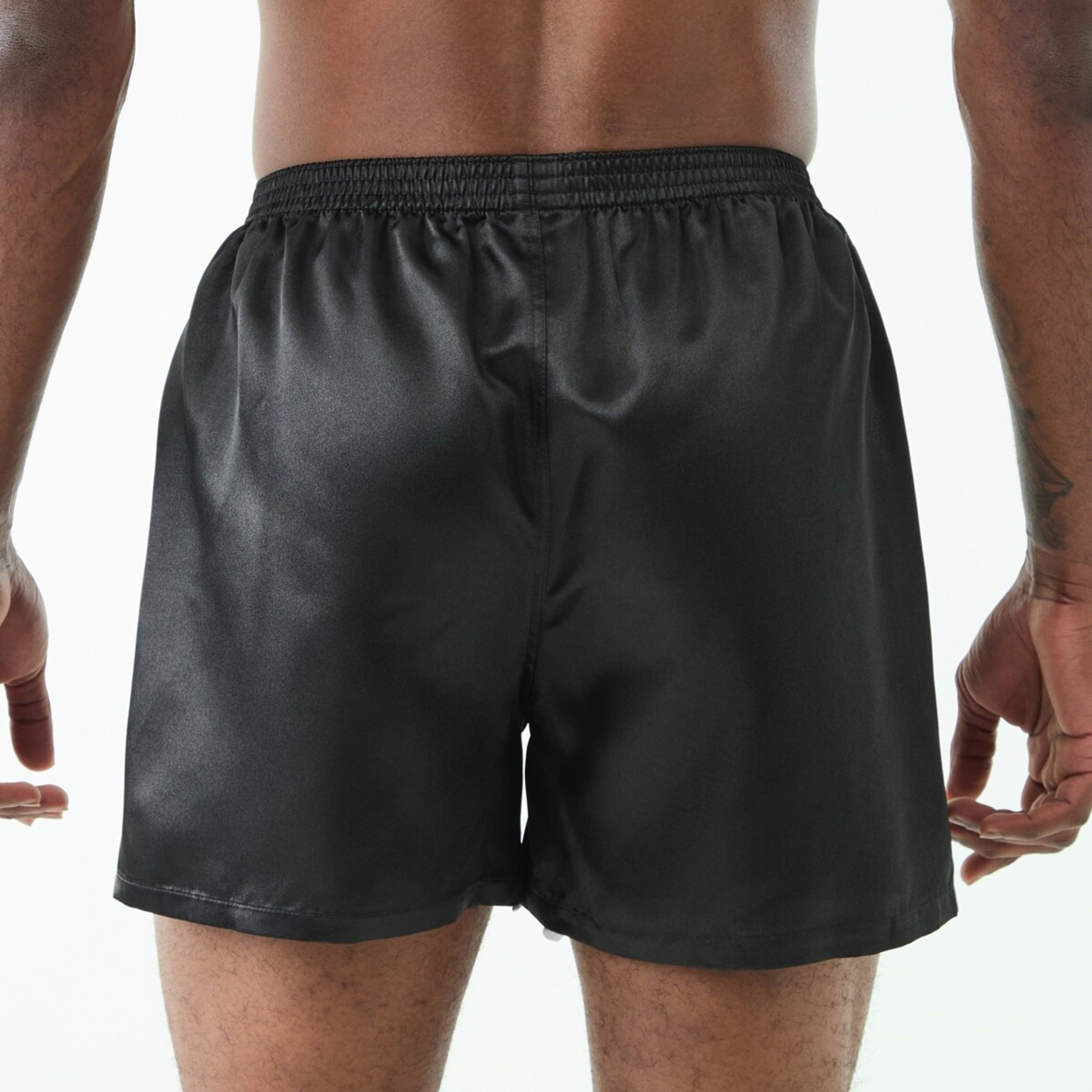 4 2 Pack Satin Boxers Black, 4 of 6