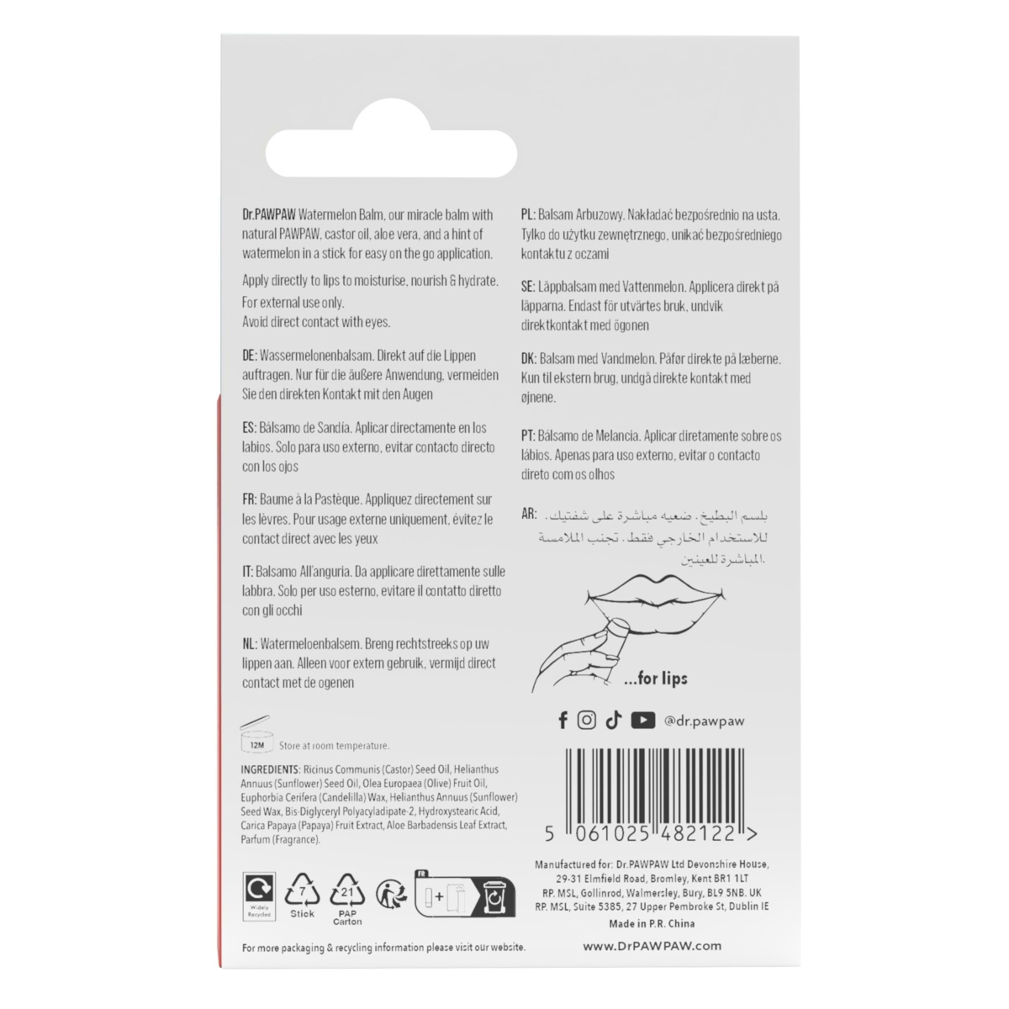 2 Dr. PAWPAW Lip Balm Stick - Watermelon, 2 of 2