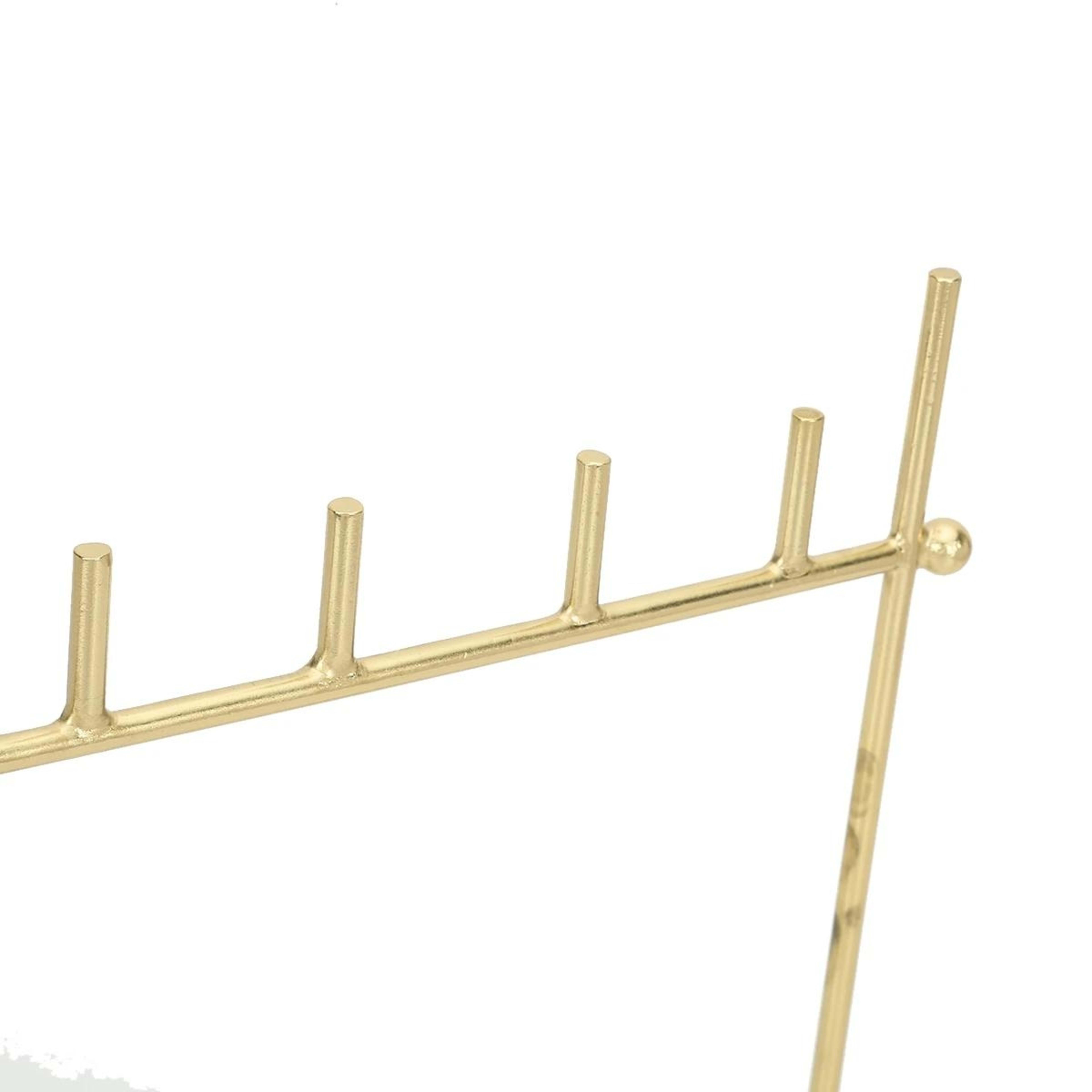 4 Marble Jewellery Stand - Natural and Gold Look, 4 of 5