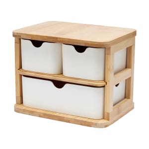 3 Drawer Bamboo Storage Unit - Kmart