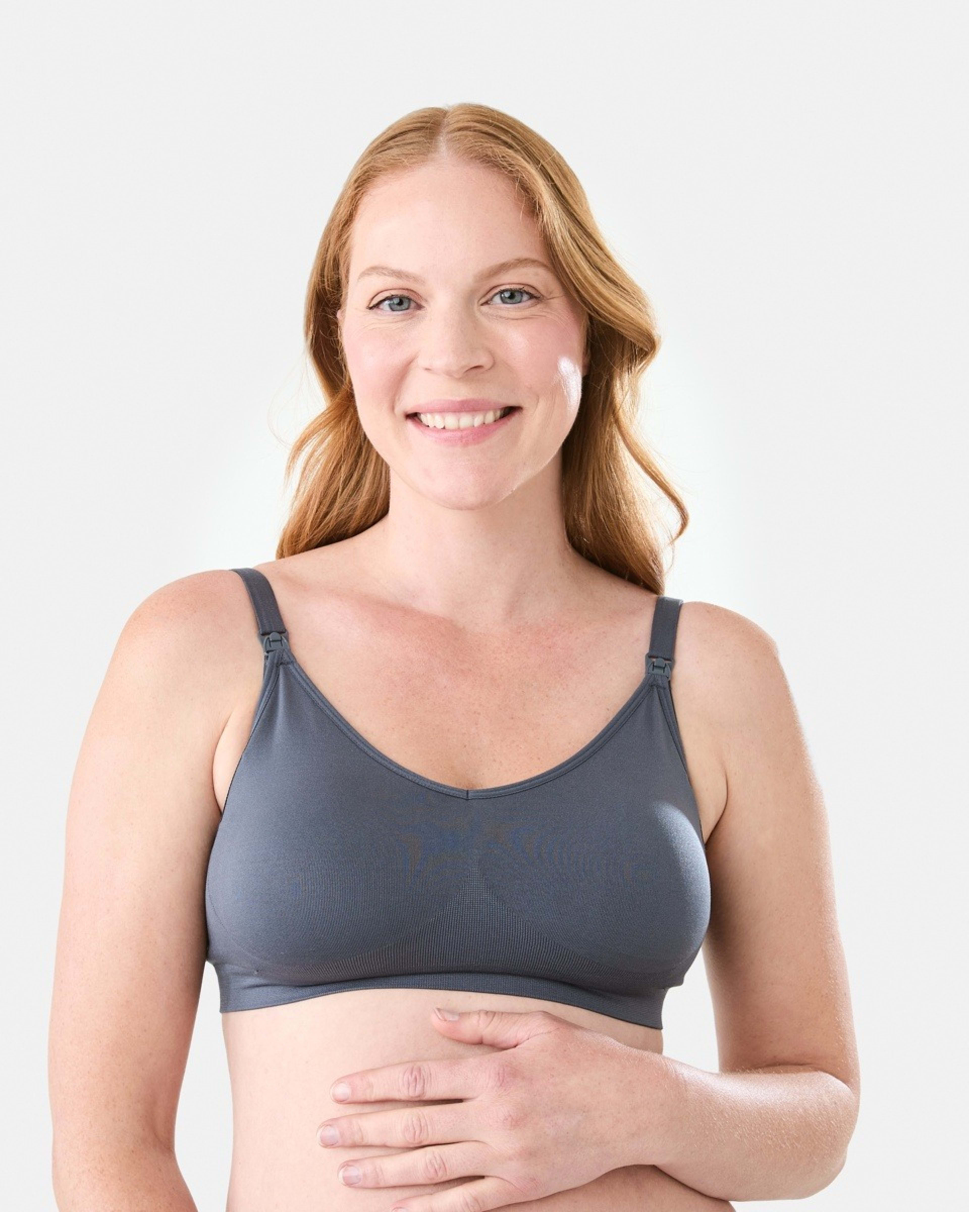 4 2 Pack Maternity Wirefree Seamfree Crop OYSTER PINK, OMBRE BLUE, 4 of 9