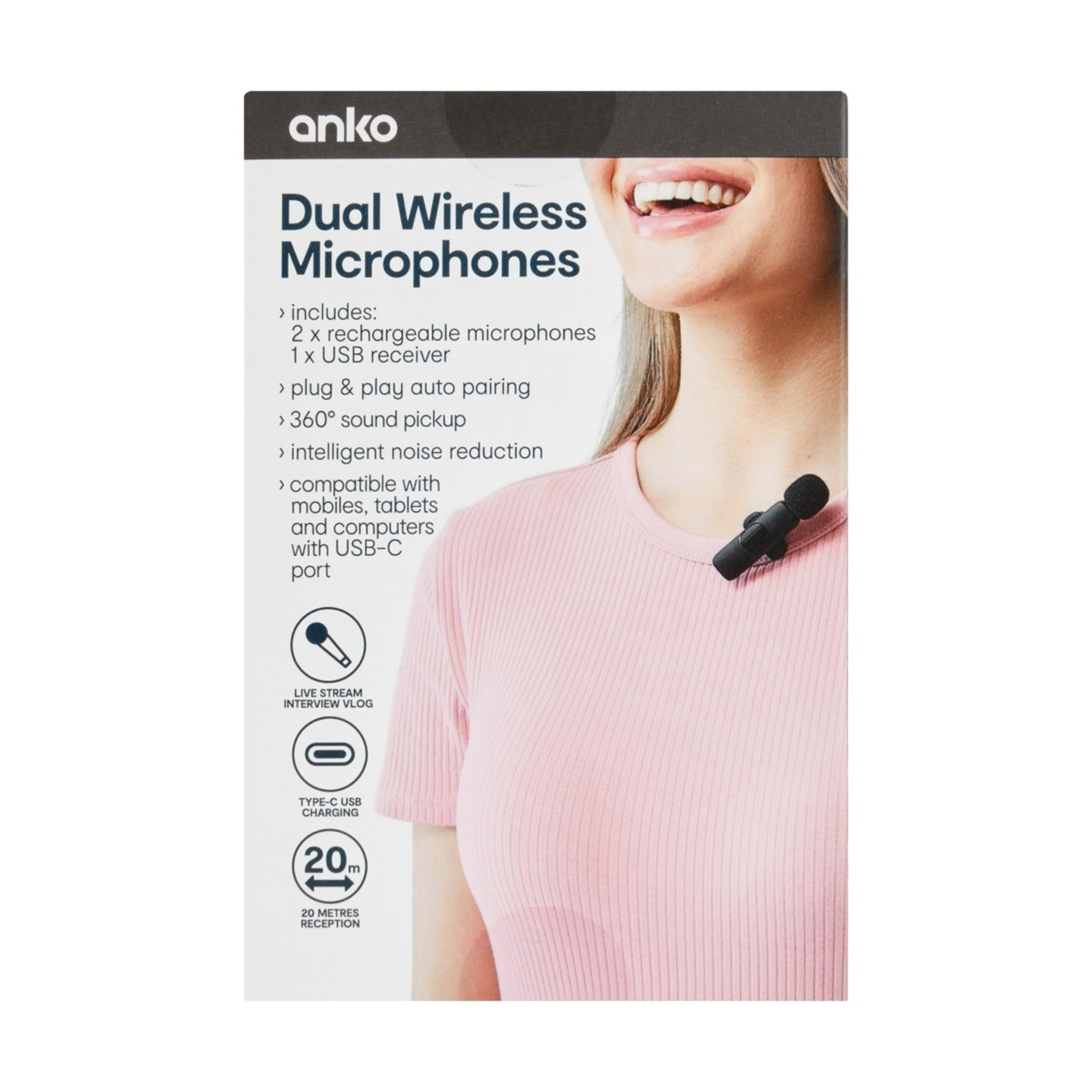 9 2 Pack Wireless Mini Microphones, 9 of 10