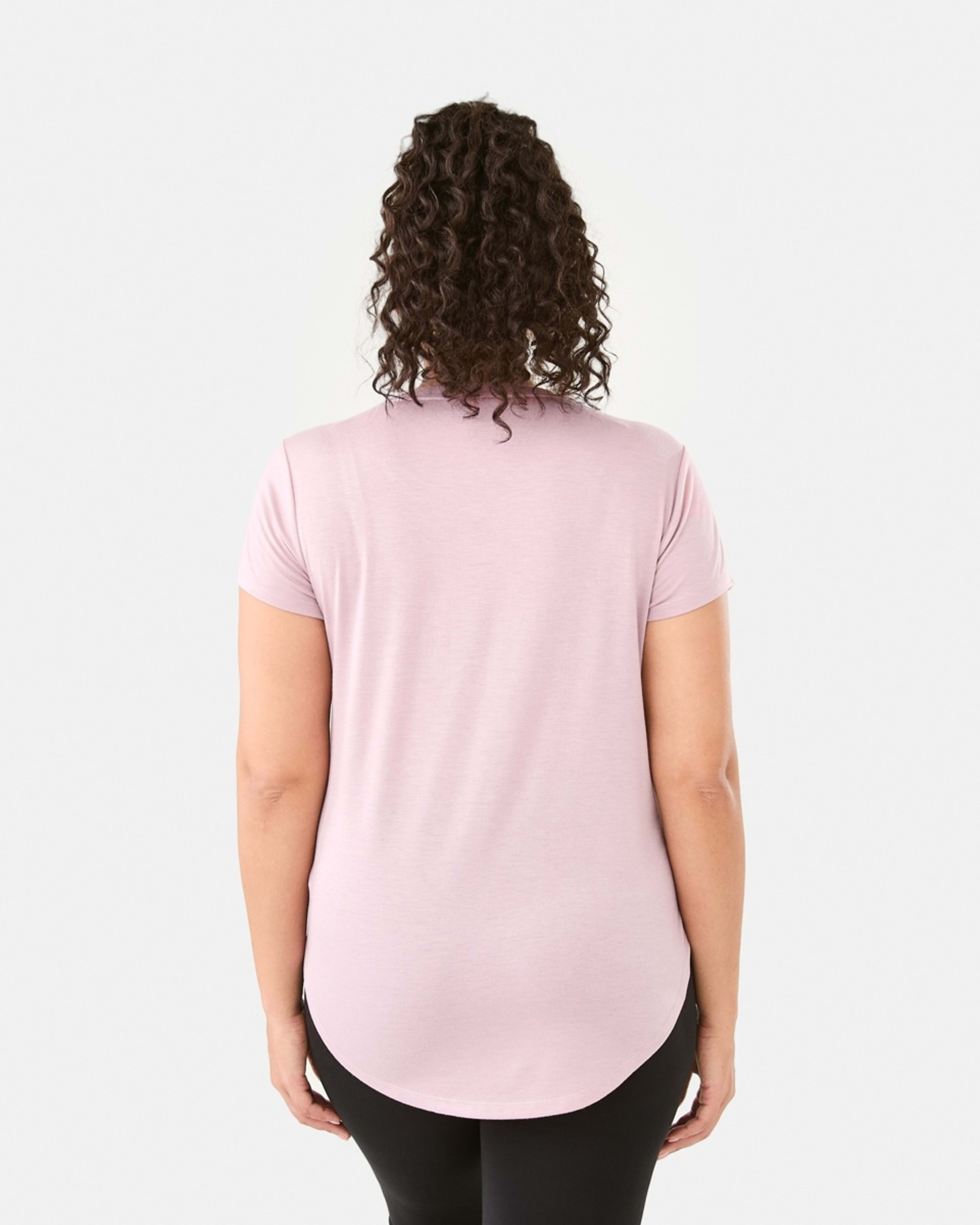 3 Everlast Womens Scoop Neck T-shirt Everlast Dogbone Dusty Pink, 3 of 6