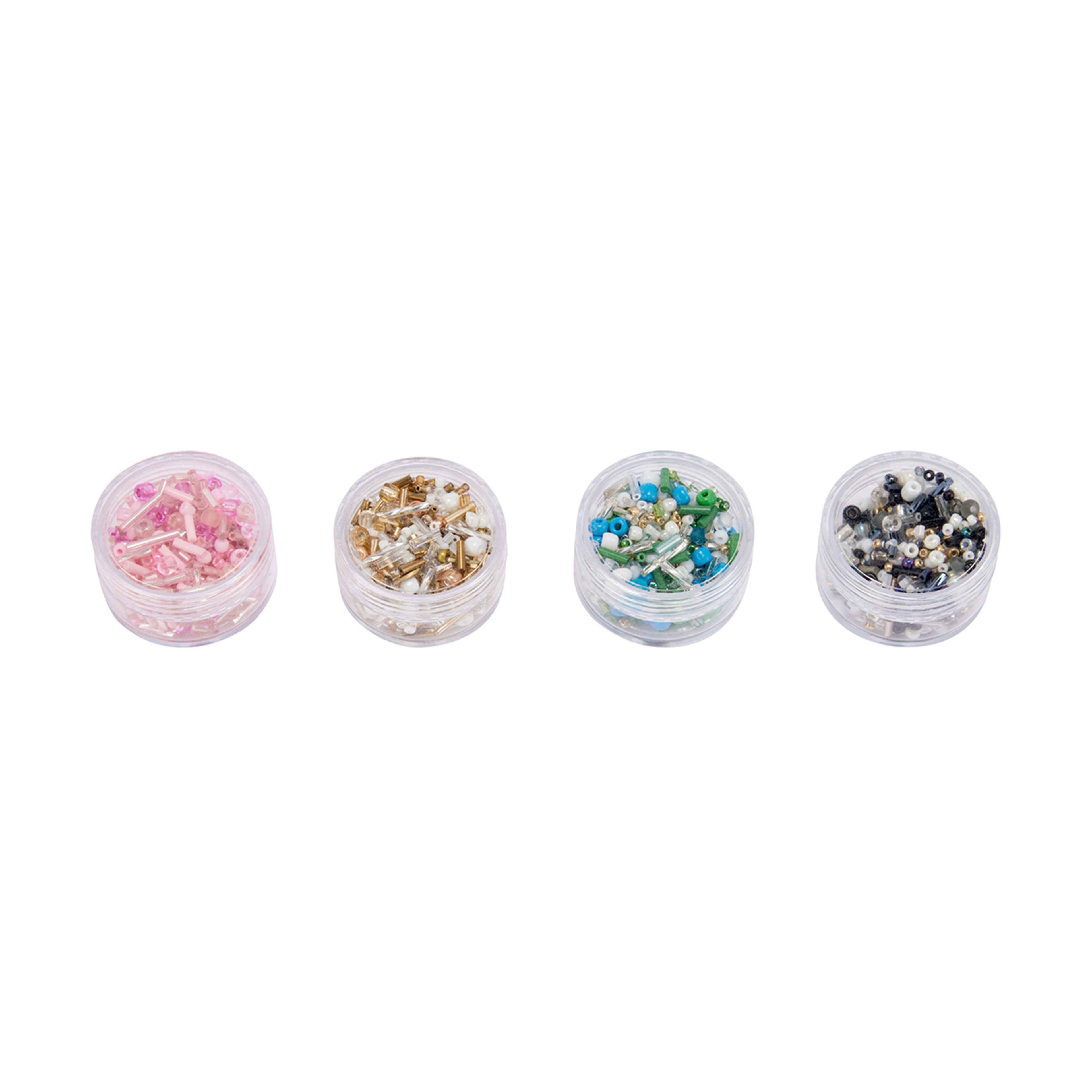 4 Pack Mixed Glass Beads - Kmart