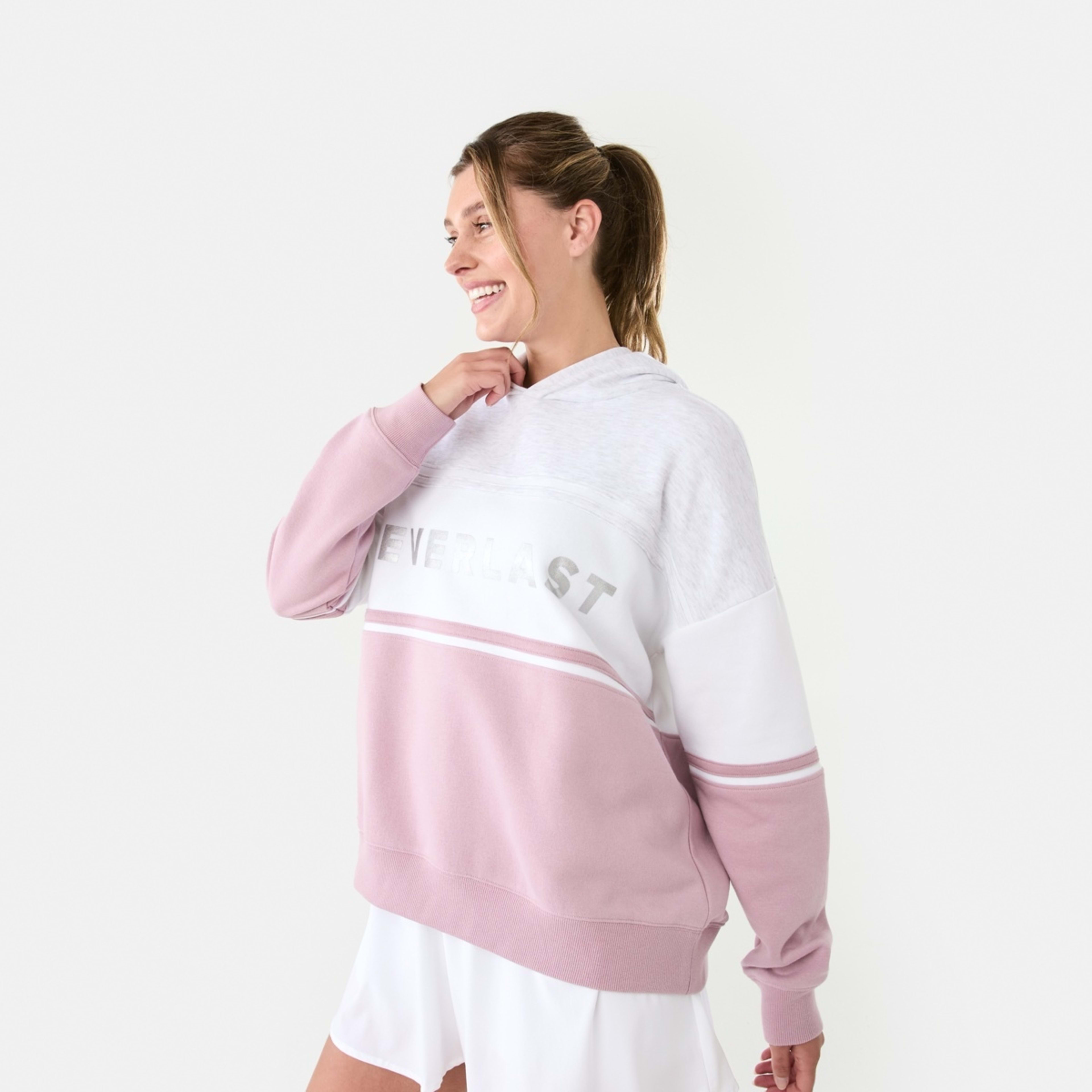 2 Everlast Womens Colourblock Sweatshirt Dusty Pink, 2 of 7