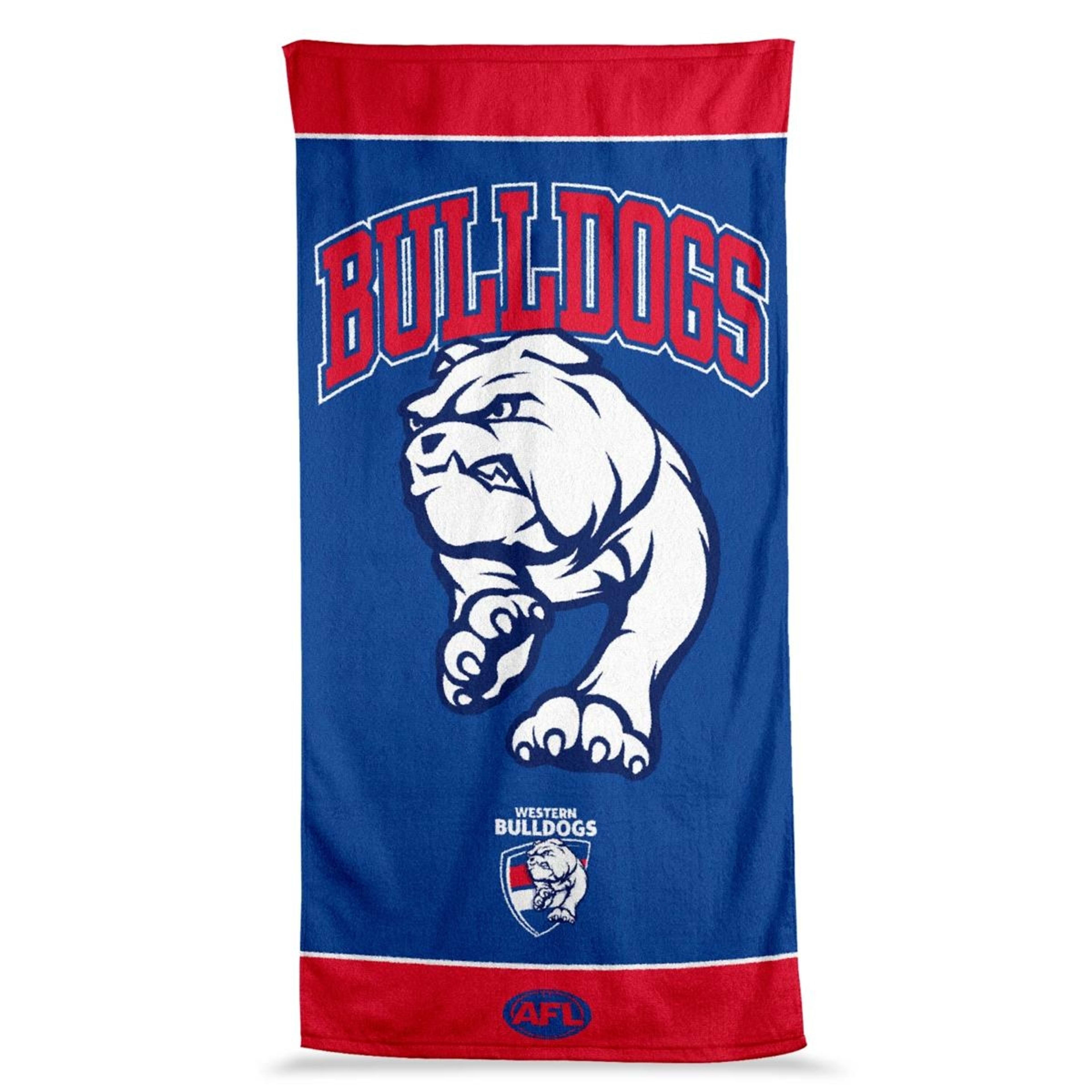 1 AFL Western Bulldogs Cotton Beach Towel, 1 of 4
