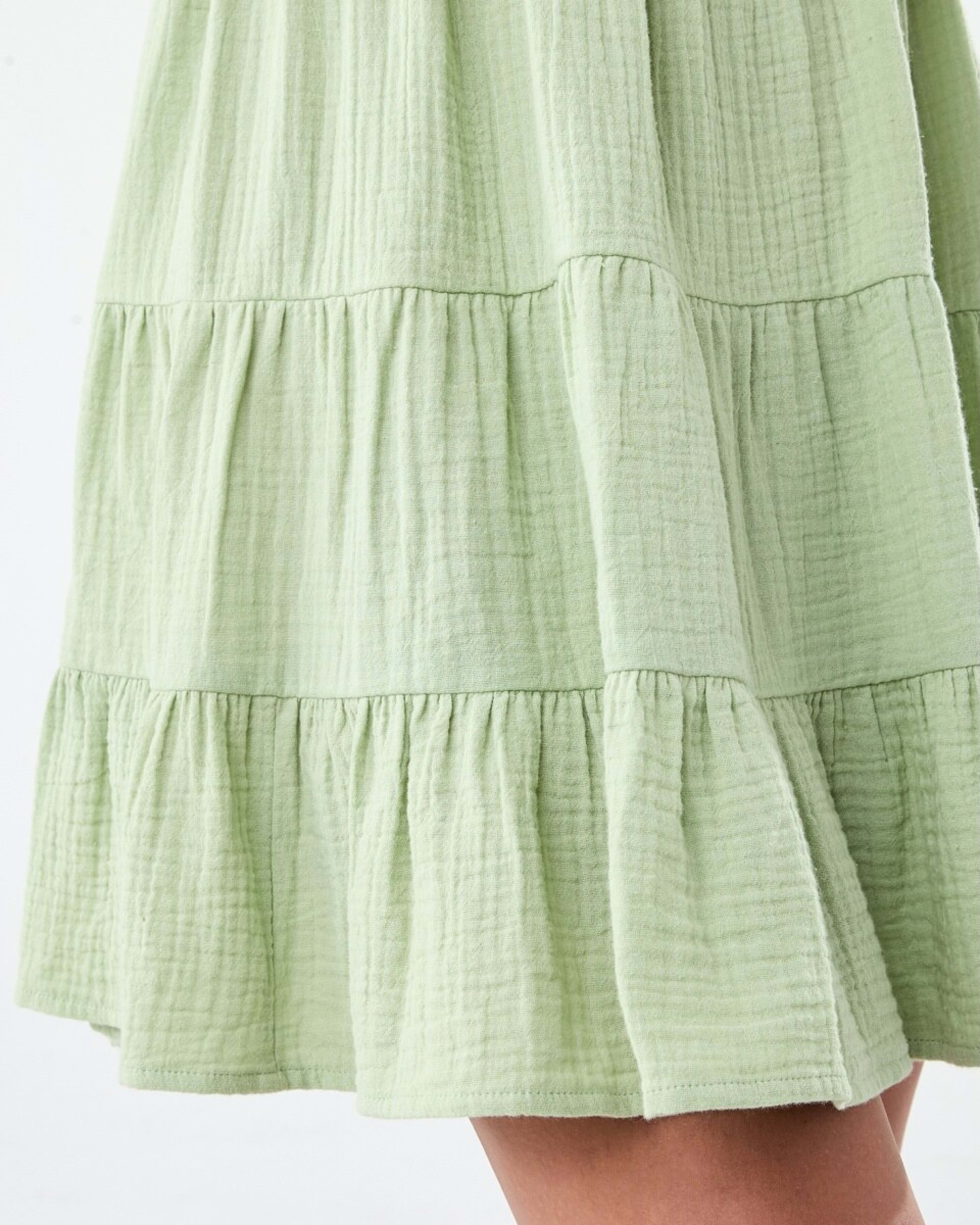 7 Sleeveless Lace Double Cloth Mini Dress Swamp Grn, 7 of 8