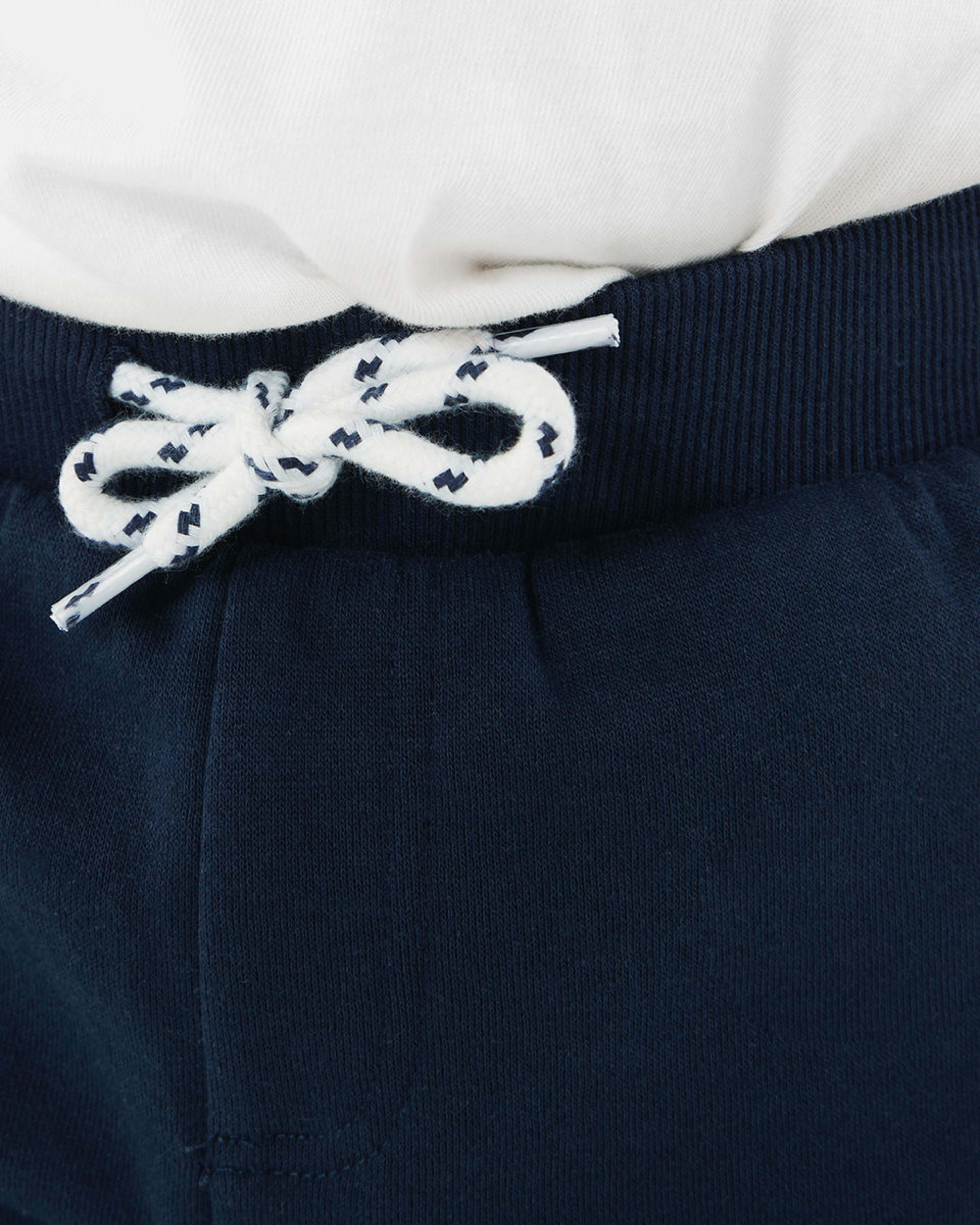 3 Fleece Knit Shorts Harb Navy, 3 of 8