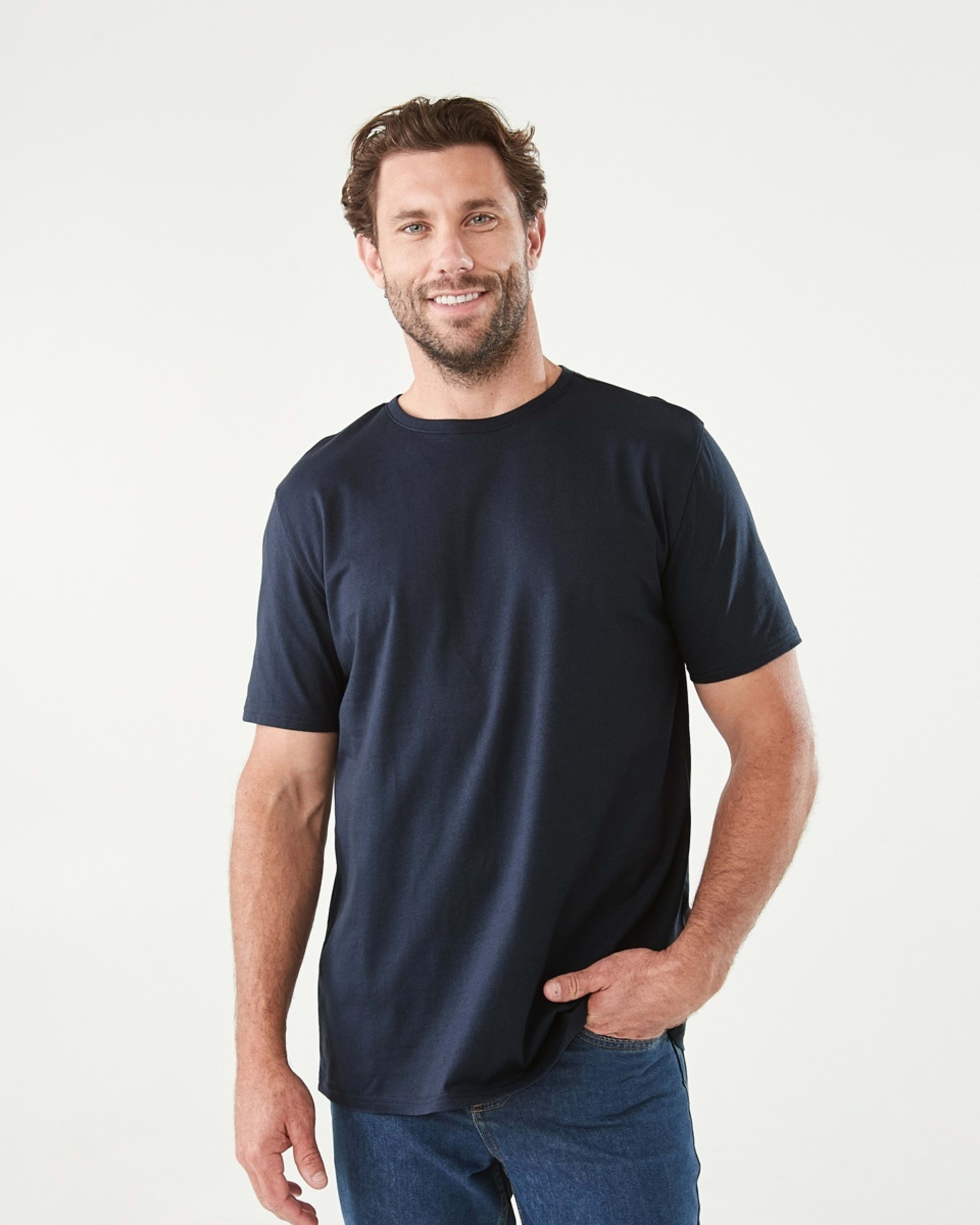 1 Plain Crew Neck T-shirt BLUE NIGHTS