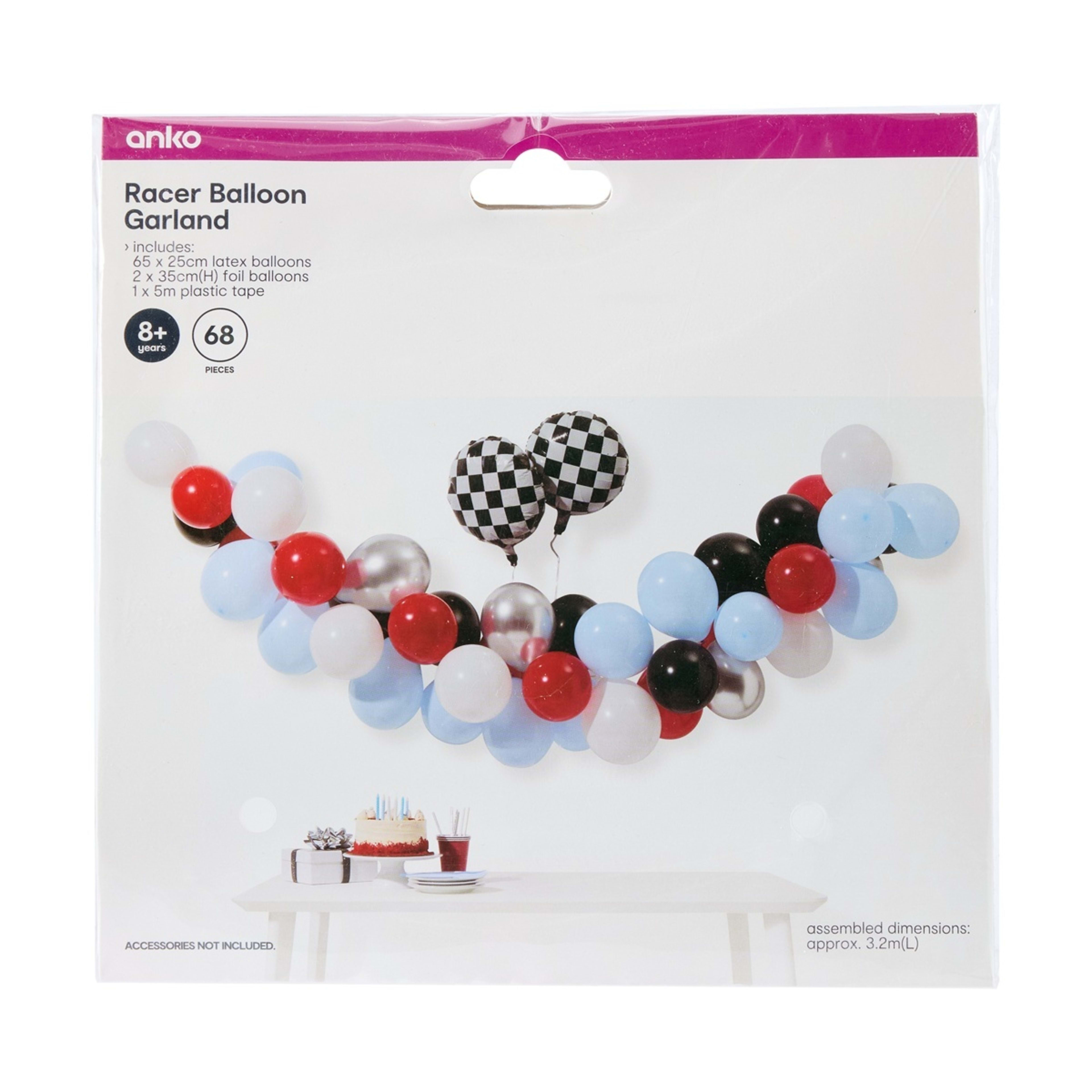 7 68 Piece Racer Balloon Garland, 7 of 7