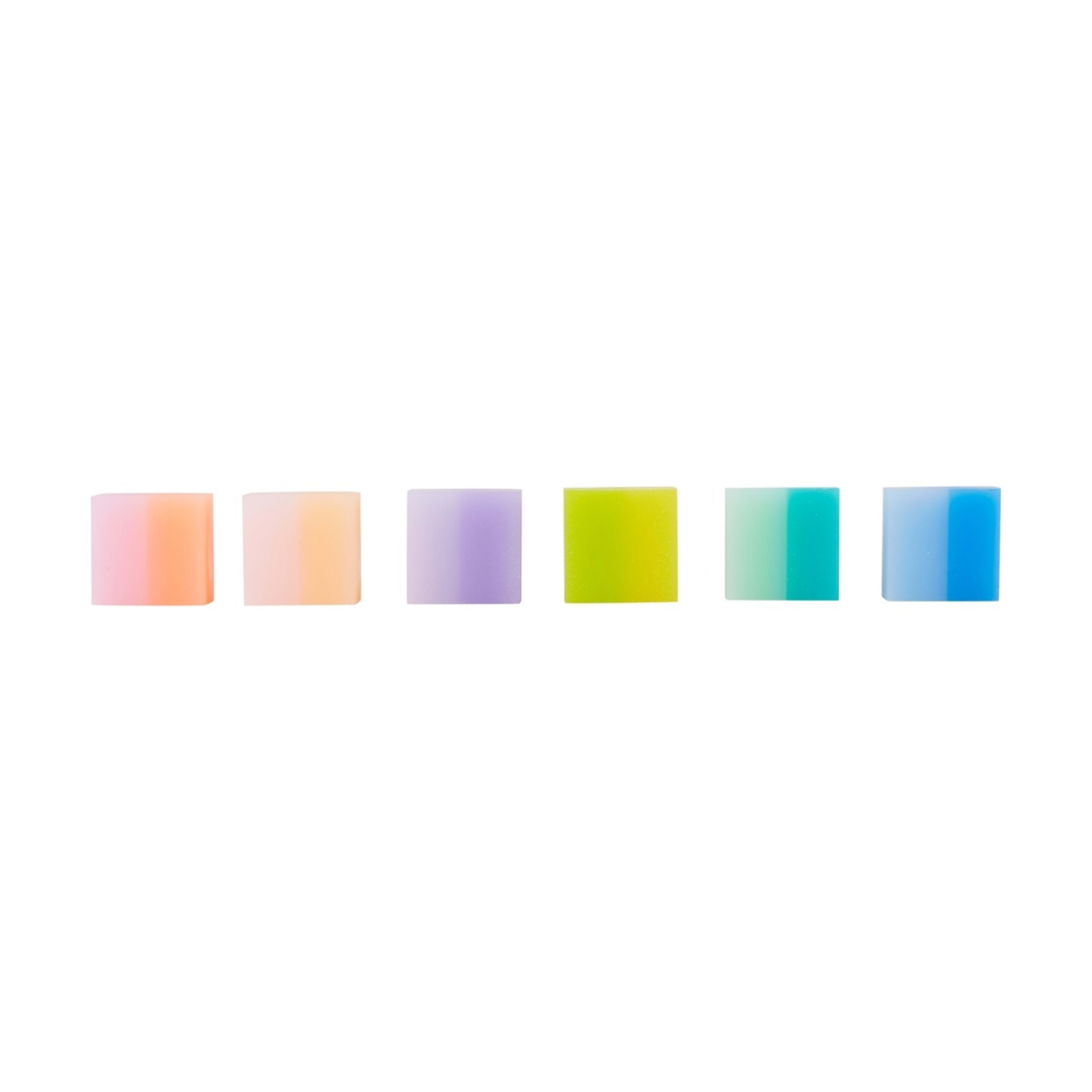 3 6 Pack Eraser Set - Ombre, 3 of 6