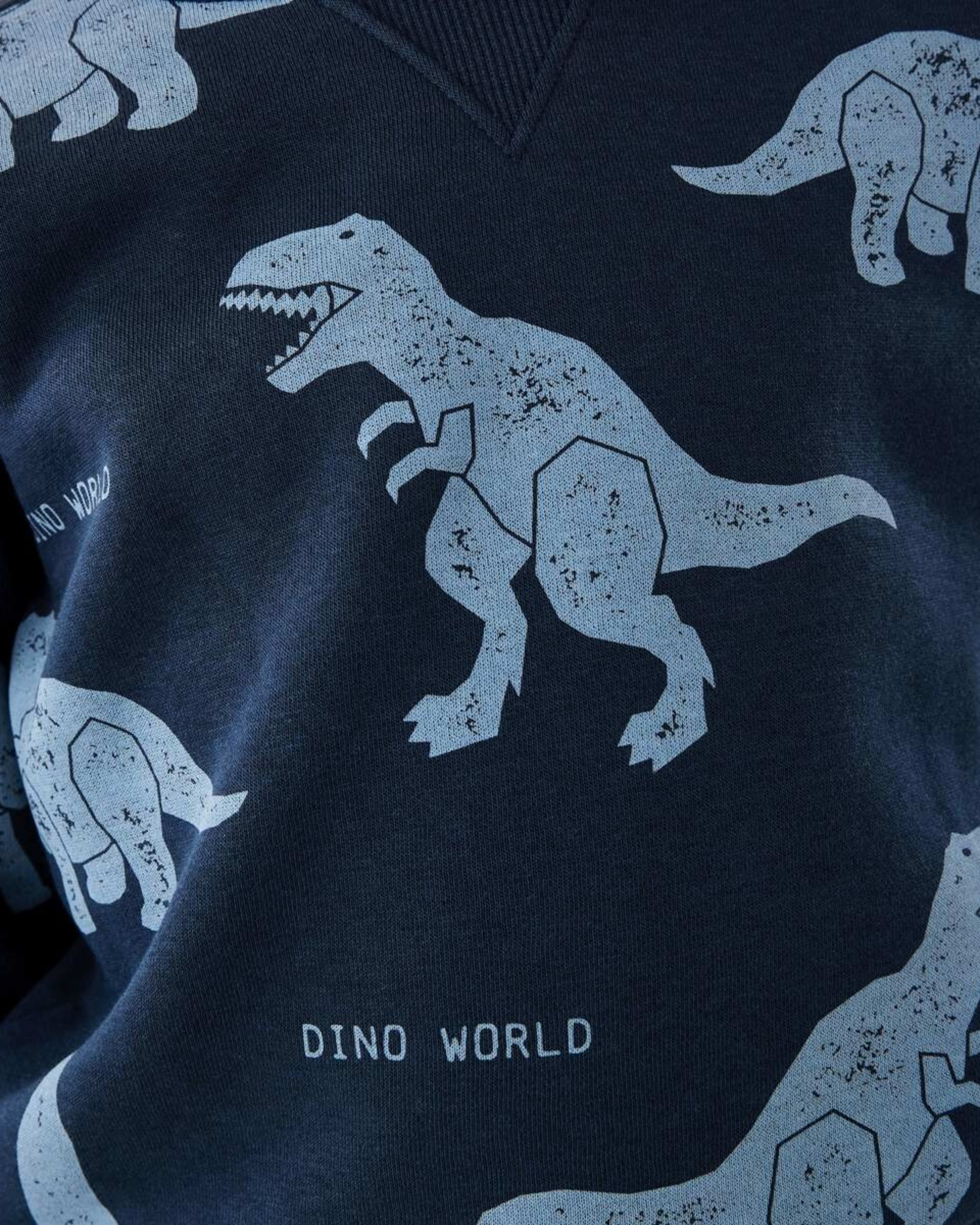 4 All Over Print Crew Neck Sweatshirt Blu Dino, 4 of 8