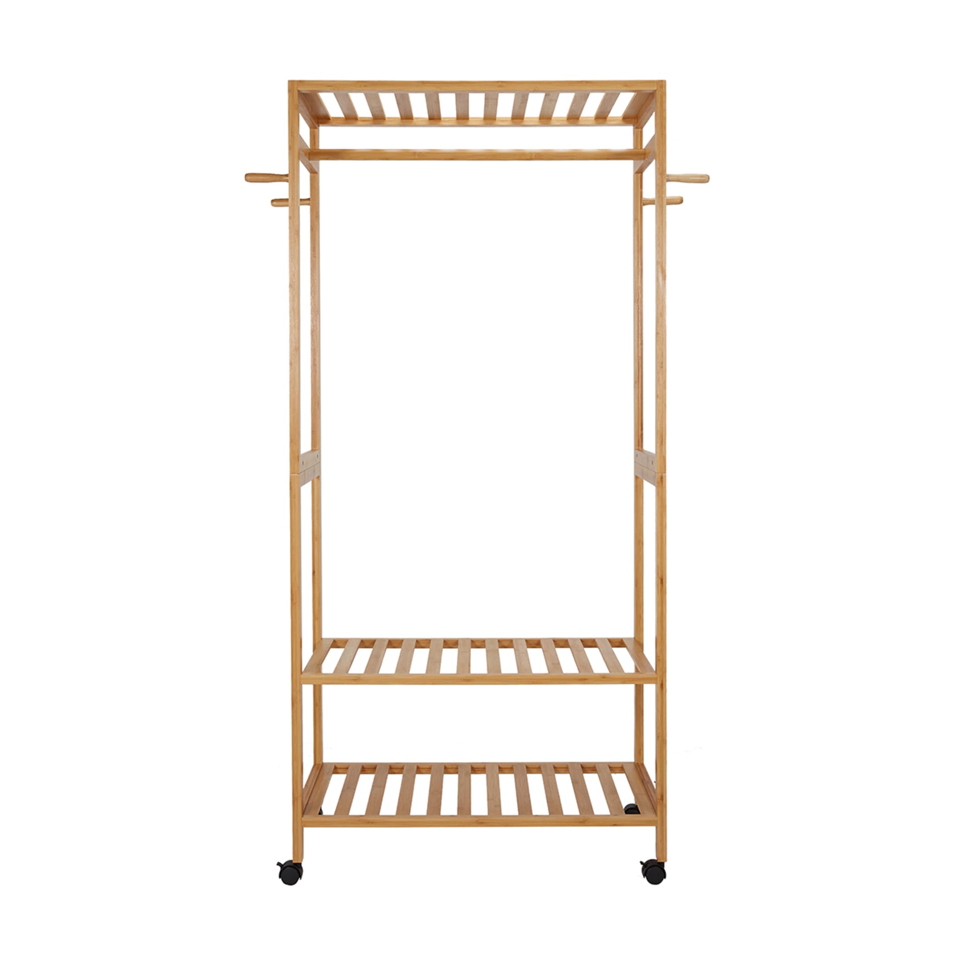 Bamboo Garment Rack With Wheels Kmart