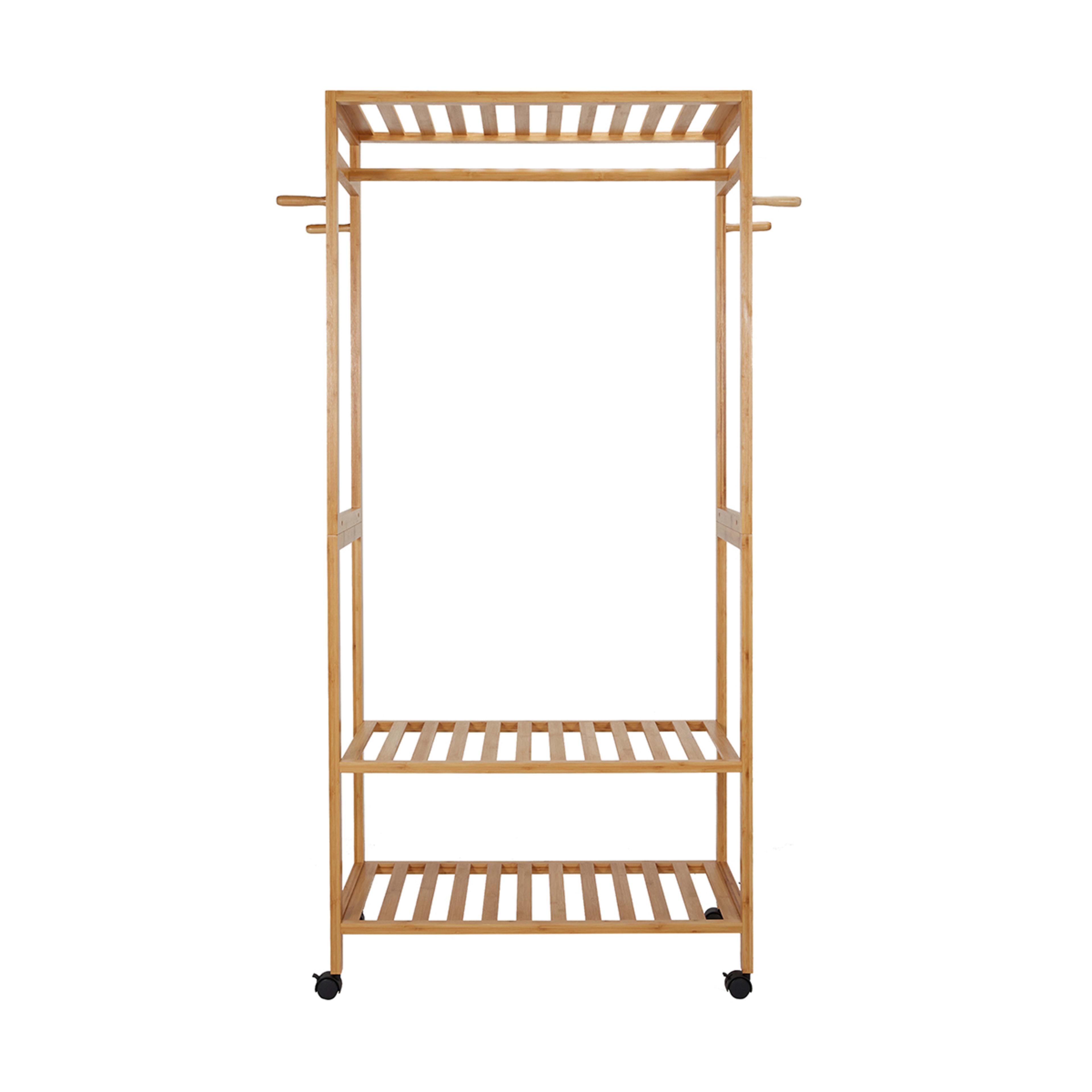 3 Bamboo Garment Rack With Wheels, 3 of 10