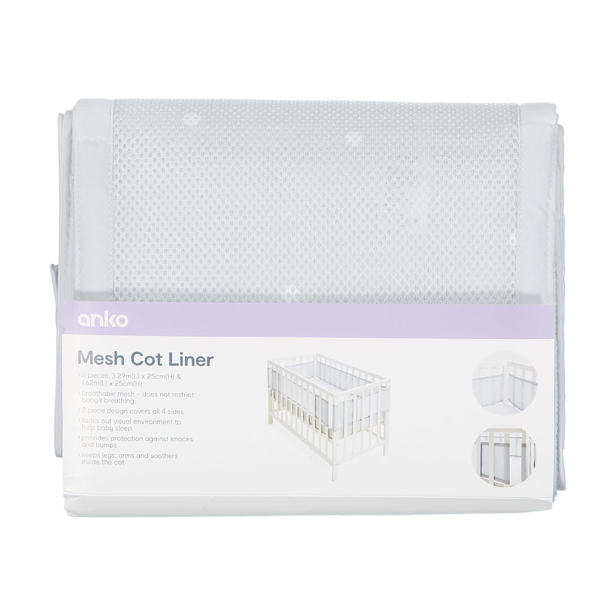 2 Piece Mesh Cot Liner Kmart
